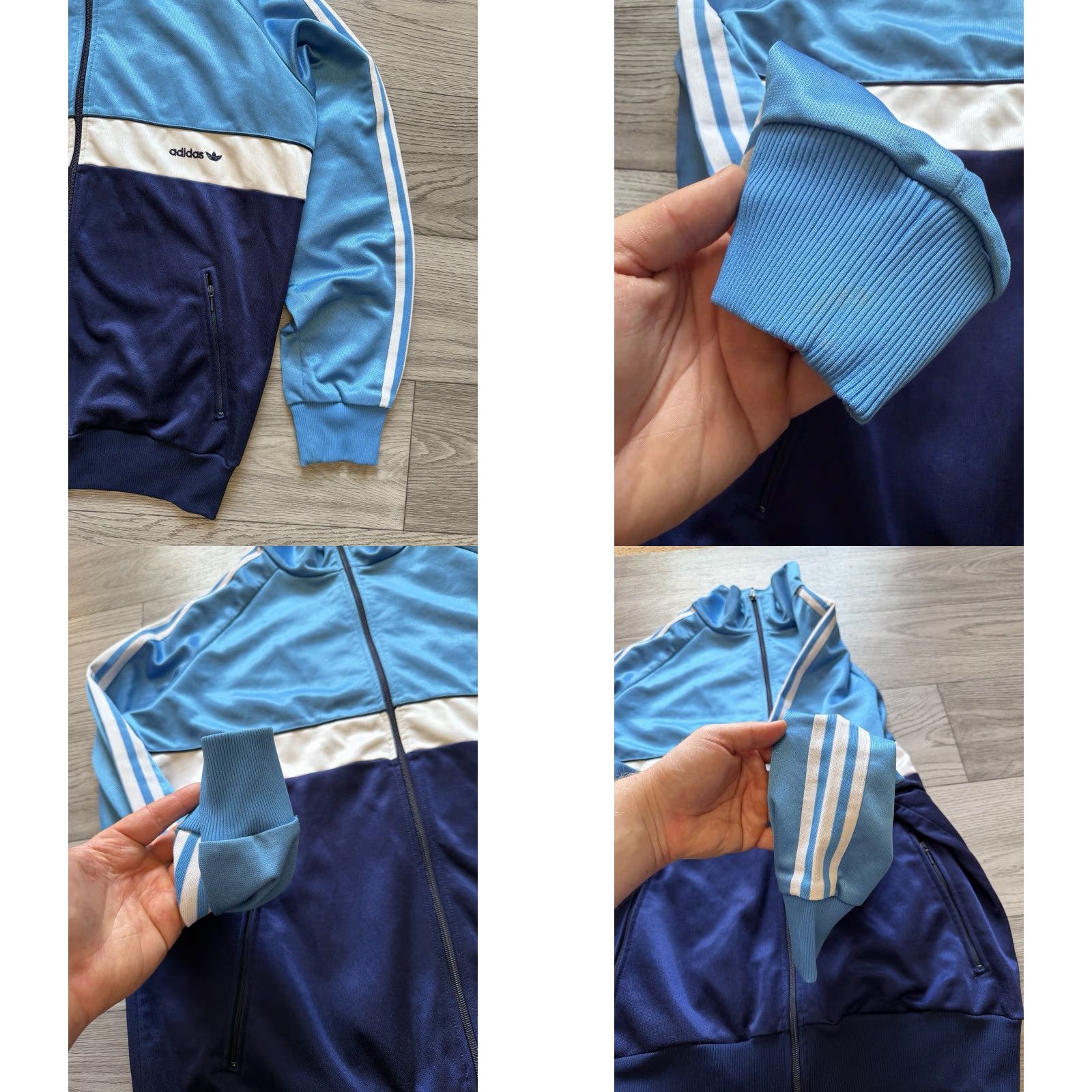Adidas VINTAGE Adidas West Germany Full Zip Track Jacket Mens Large 1980s Blue Cotton Blend Germany D7 Large 9/10 Size US L / EU 52-54 / 3 - 8 Thumbnail