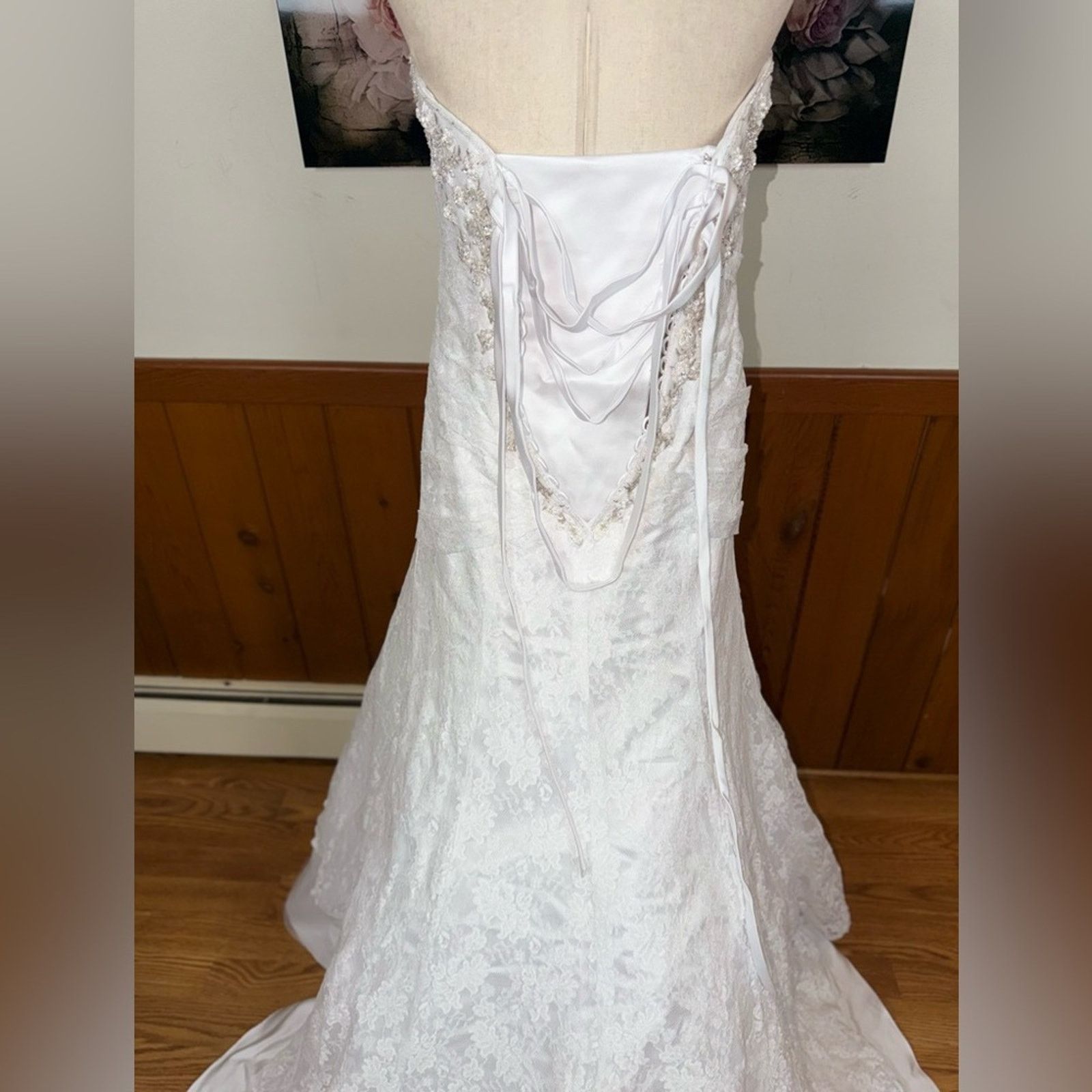 Other Beautiful David’s Bridal Lace Wedding Gown Size M / US 6-8 / IT 42-44 - 8 Thumbnail