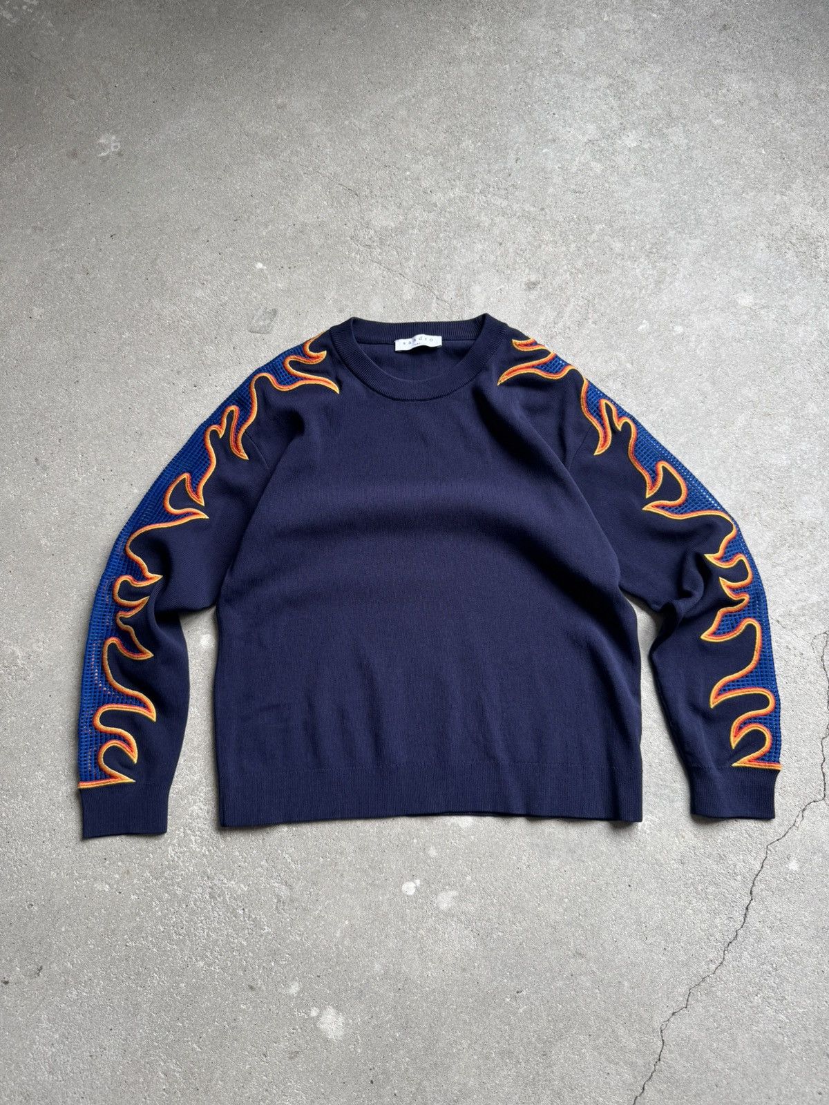 Sandro Sandro Paris Flamed Sweatshirt Size M / US 6-8 / IT 42-44 - 3 Thumbnail