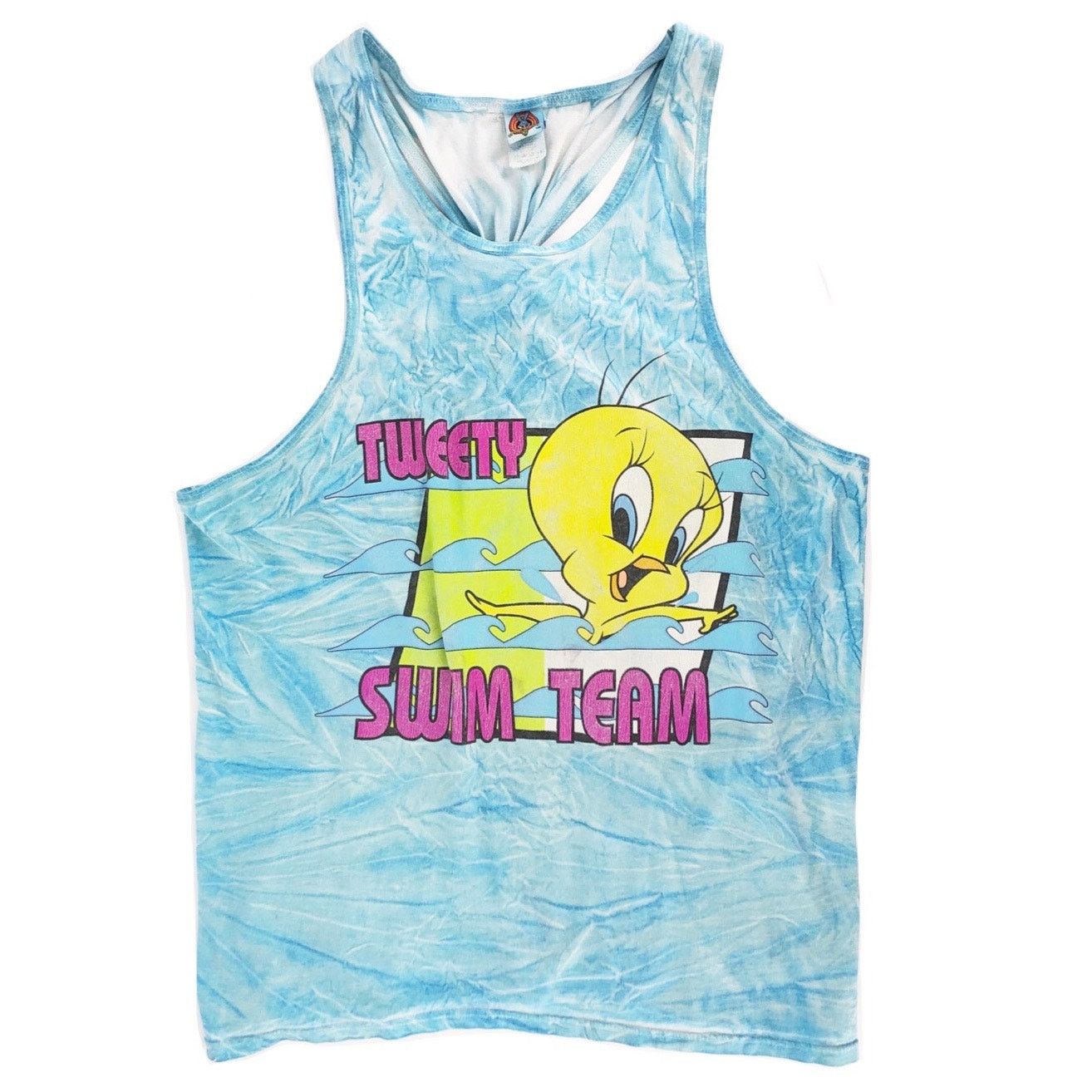 Vintage × Warner Bros 90s Looney Tunes Tweety Swim Team cover up 1990s vintage Size ONE SIZE - 1 Thumbnail