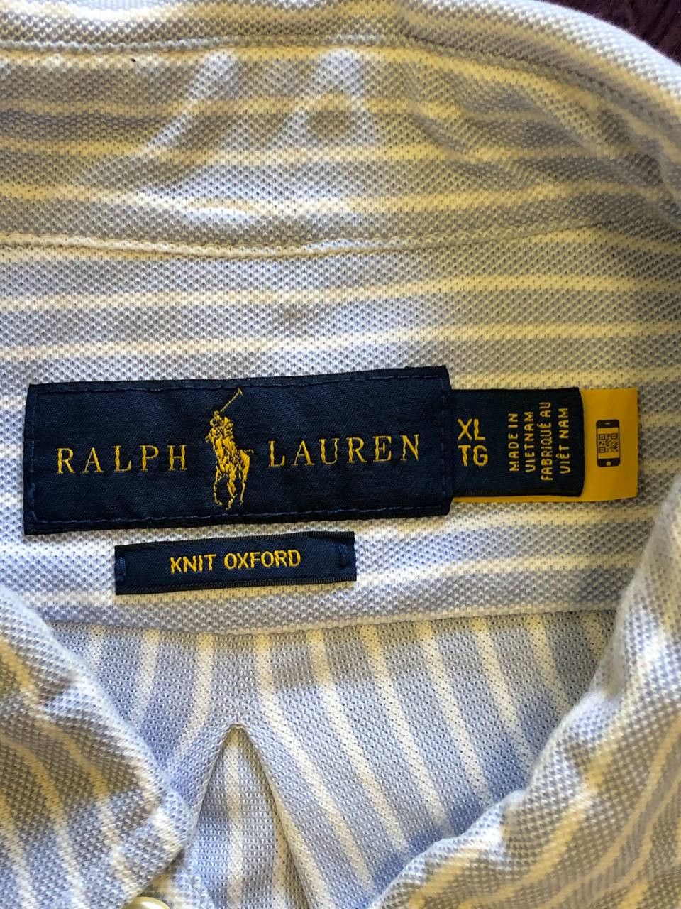 Ralph Lauren Ralph Lauren Knit Oxford Striped Button Up Shirt Size XL Size US XL / EU 56 / 4 - 2 Thumbnail