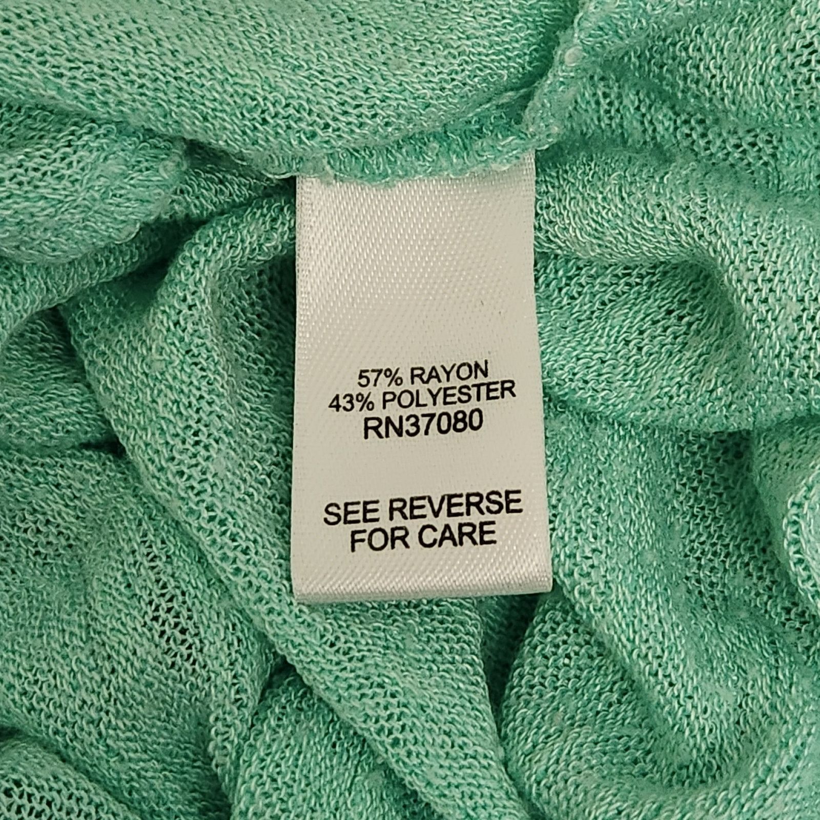 Other Cato Green Blue Slub Knit Batwing Short Sleeves Top XL Size XL / US 12-14 / IT 48-50 - 7 Thumbnail