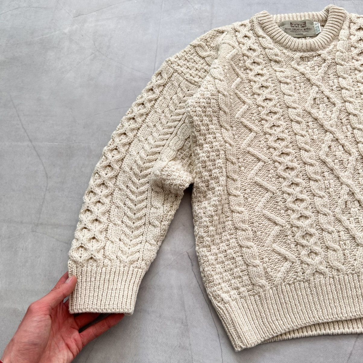 Aran Sweater Market Aran Sweater Market Irish Cable Knit Wool Sweater L.L Bean Size US S / EU 44-46 / 1 - 4 Thumbnail