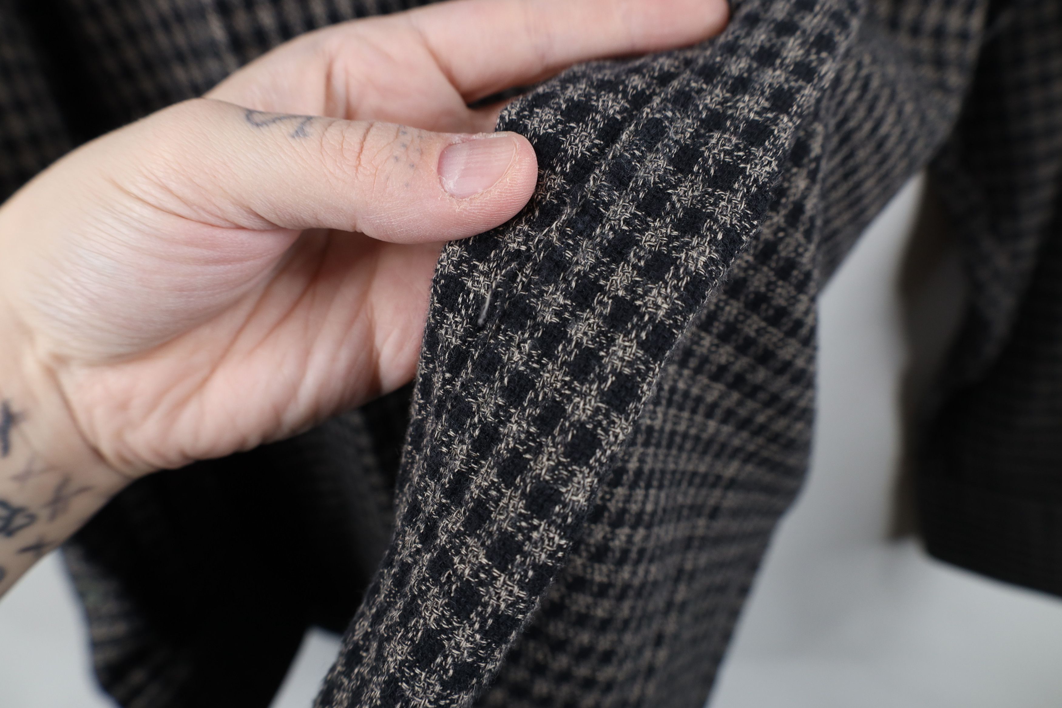 Vintage Vintage 90s Streetwear Fit Tweed Button Down Shirt Cotton Size US L / EU 52-54 / 3 - 5 Thumbnail