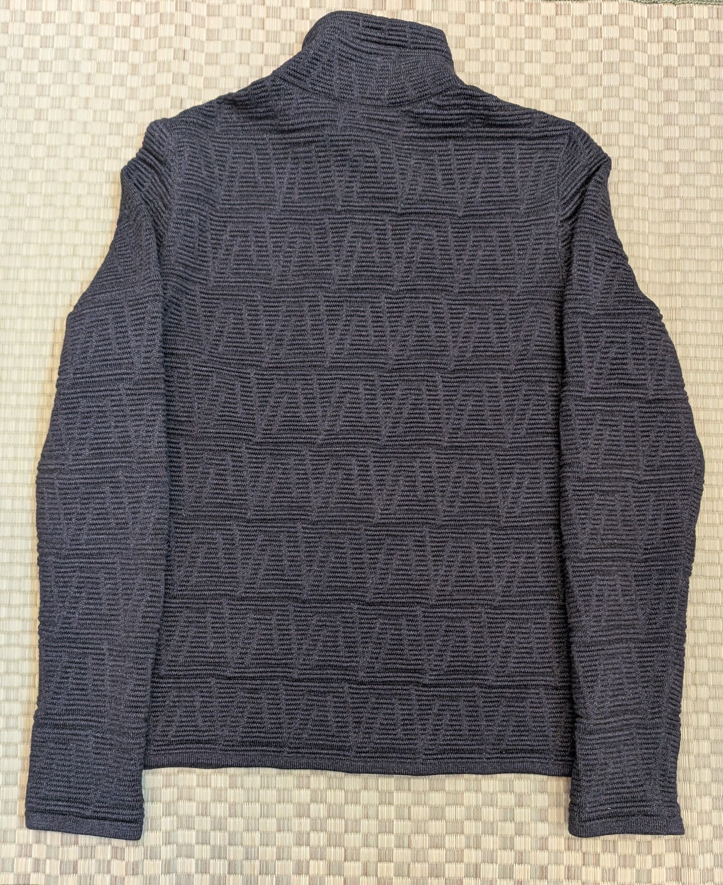 Akris Akris Graphite Jacquard Zip Cardigan Wook Silk Size S / US 4 / IT 40 - 2 Thumbnail