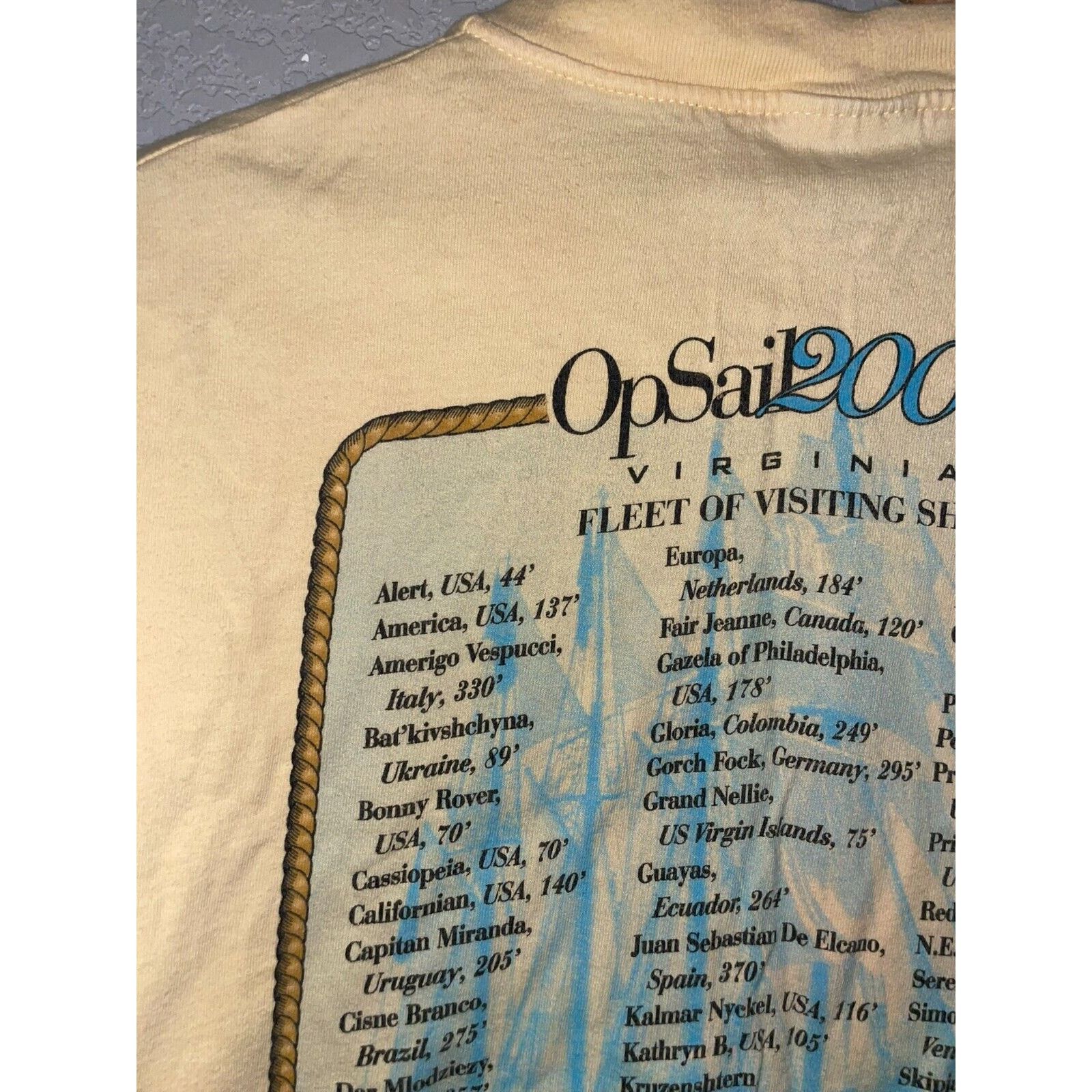 Hanes Vintage Sailing Shirt OP Sail Virginia Fleet Of Ships Ship L Size US L / EU 52-54 / 3 - 9 Thumbnail