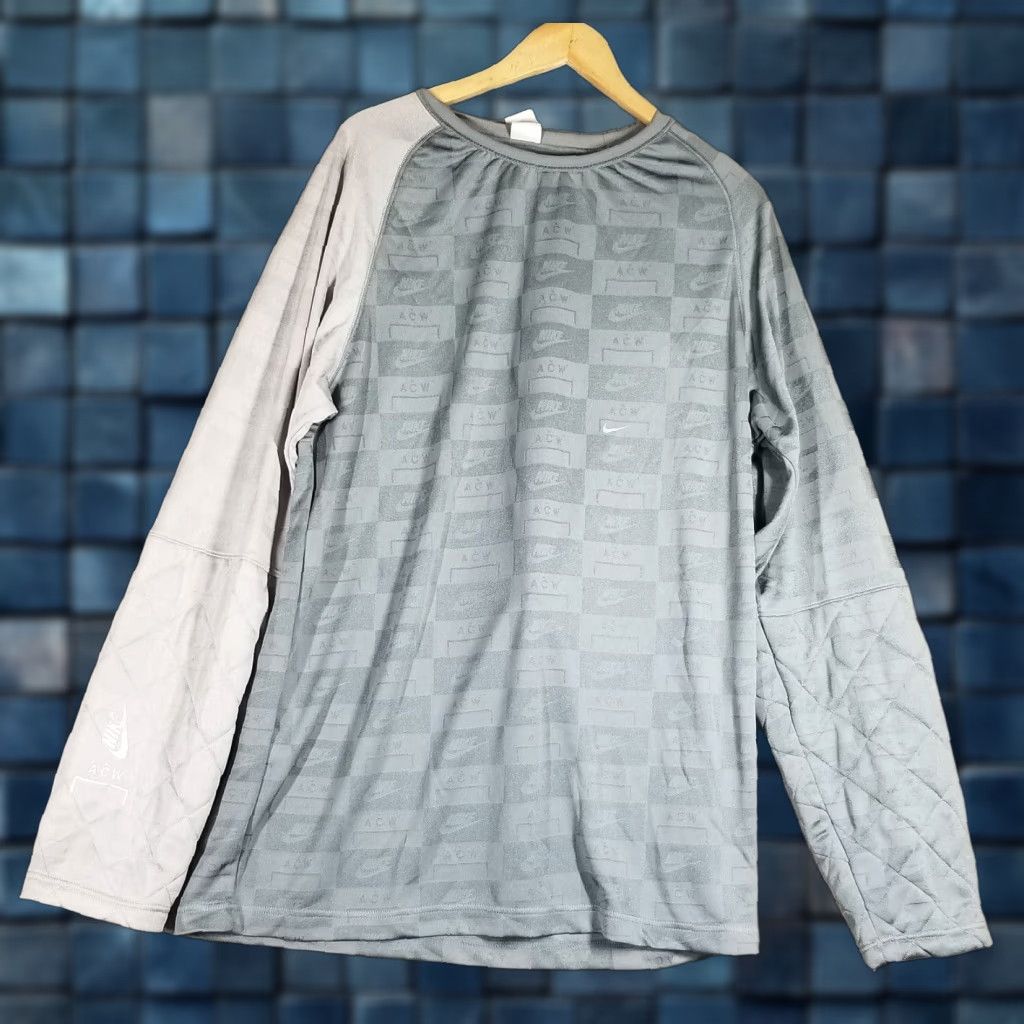 Nike Nike Mens x A-Cold-Wall Long Sleeve Top Cool Atmosphere Gray M AQ0433-065 Size US M / EU 48-50 / 2 - 1 Thumbnail