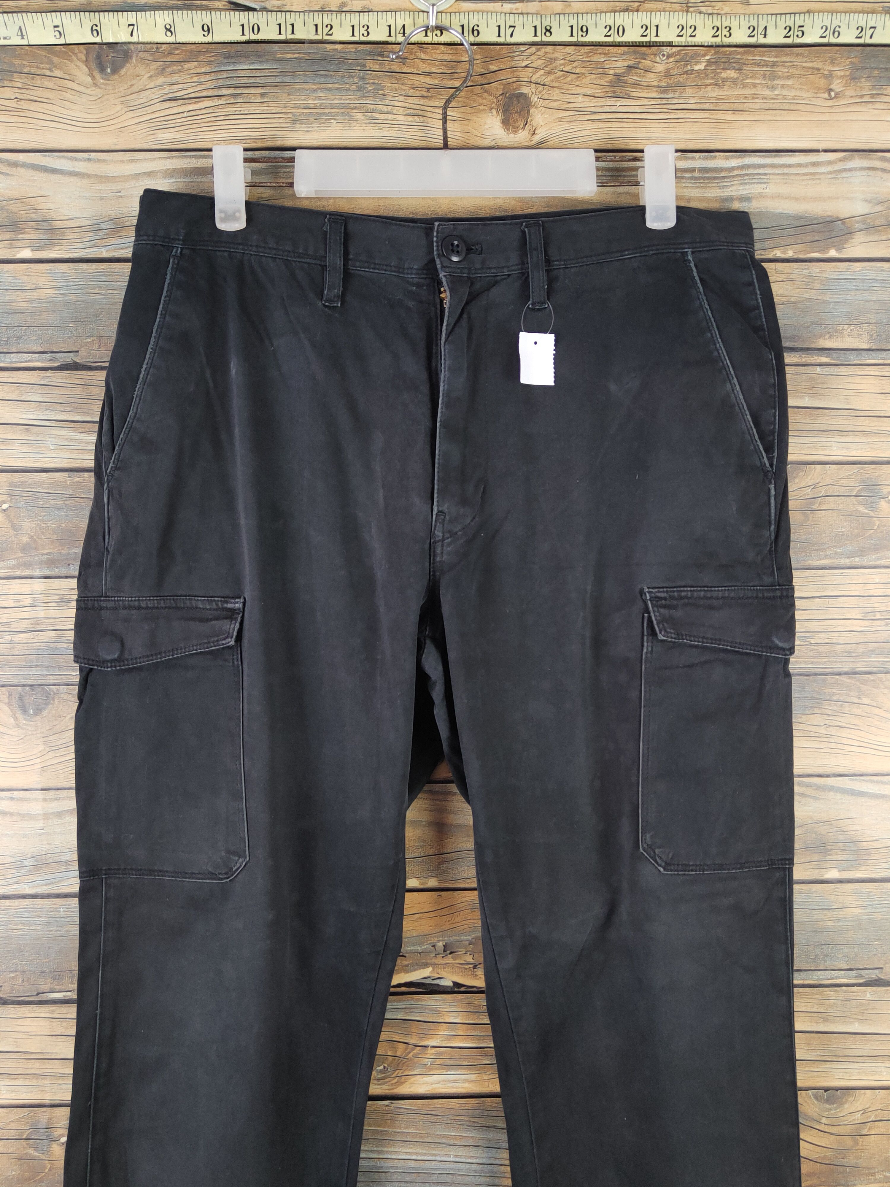 Japanese Brand DL Japanese Brand Black Multipocket Cargo Pants #1947 Size US 34 / EU 50 - 2 Thumbnail