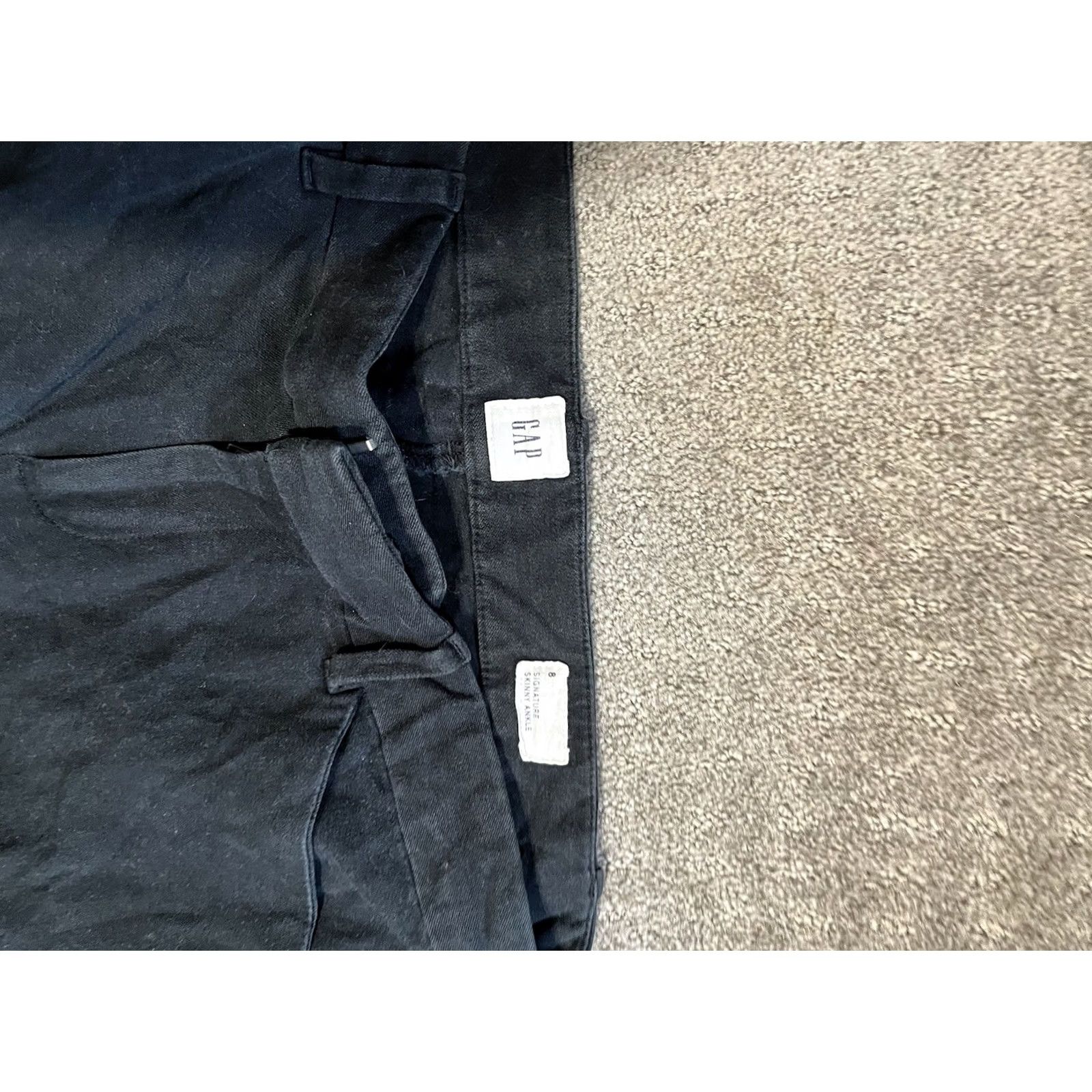 Gap Gap Pants Women Size 8 Regular Signature Skinny Ankle Black Stretch Denim Hanes? Size 30" / US 8 / IT 44 - 5 Thumbnail