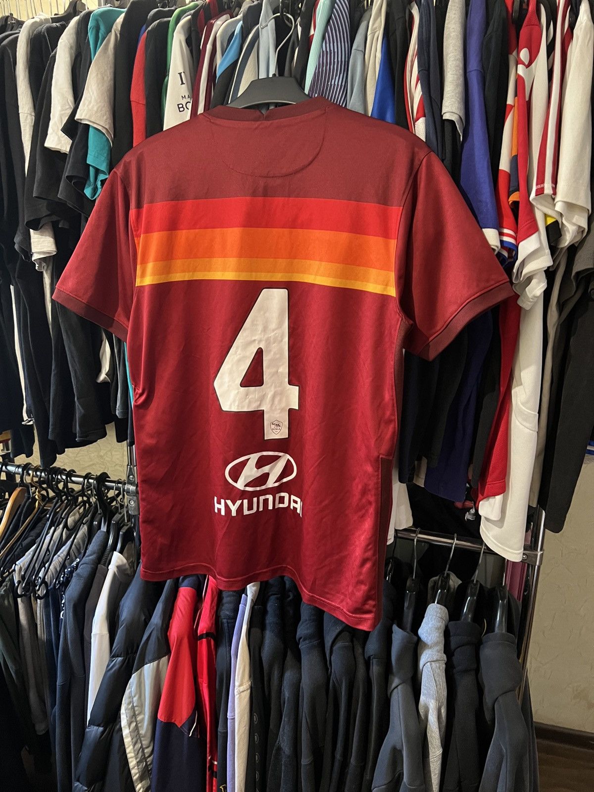 Nike 2020/2021 VINTAGE NIKE ROMA FC #4 BRYAN CRISTANTE STADIUM T Size US XL / EU 56 / 4 - 2 Thumbnail