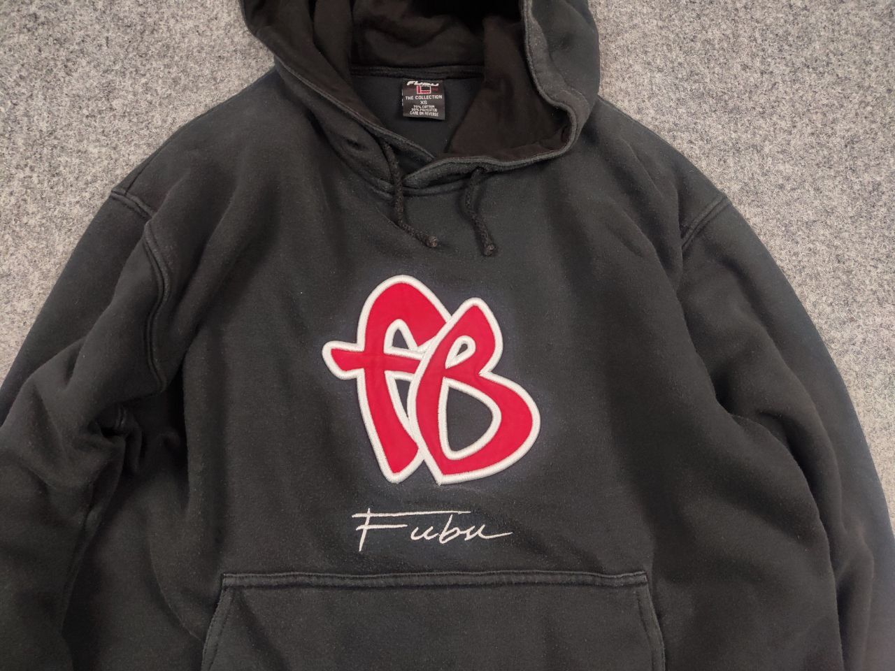 Fubu Vintage Fubu Embroidered Rap Y2K Faded Black Hoodie Hip Hop Size US S / EU 44-46 / 1 - 5 Thumbnail