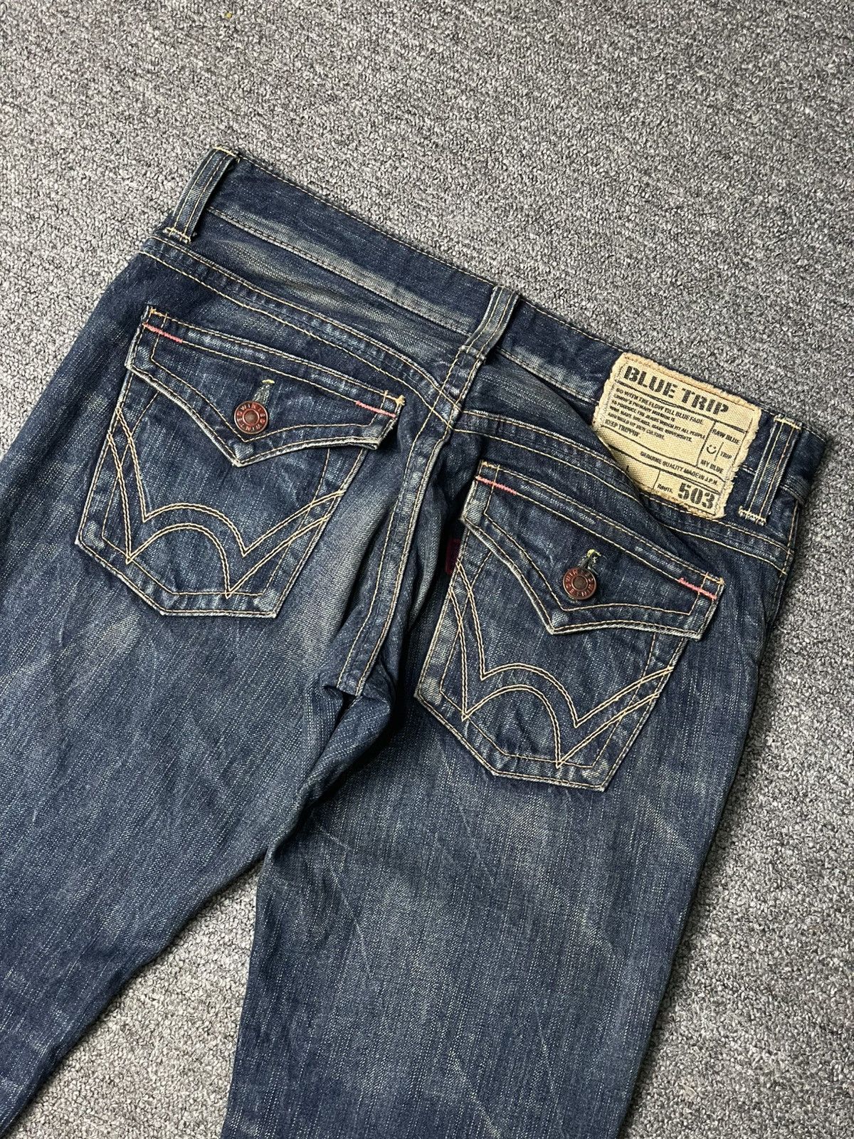 Edwin × Vintage EDWIN 503 x BLUE TRIP Flare Jeans (93) Size US 32 / EU 48 - 10 Thumbnail