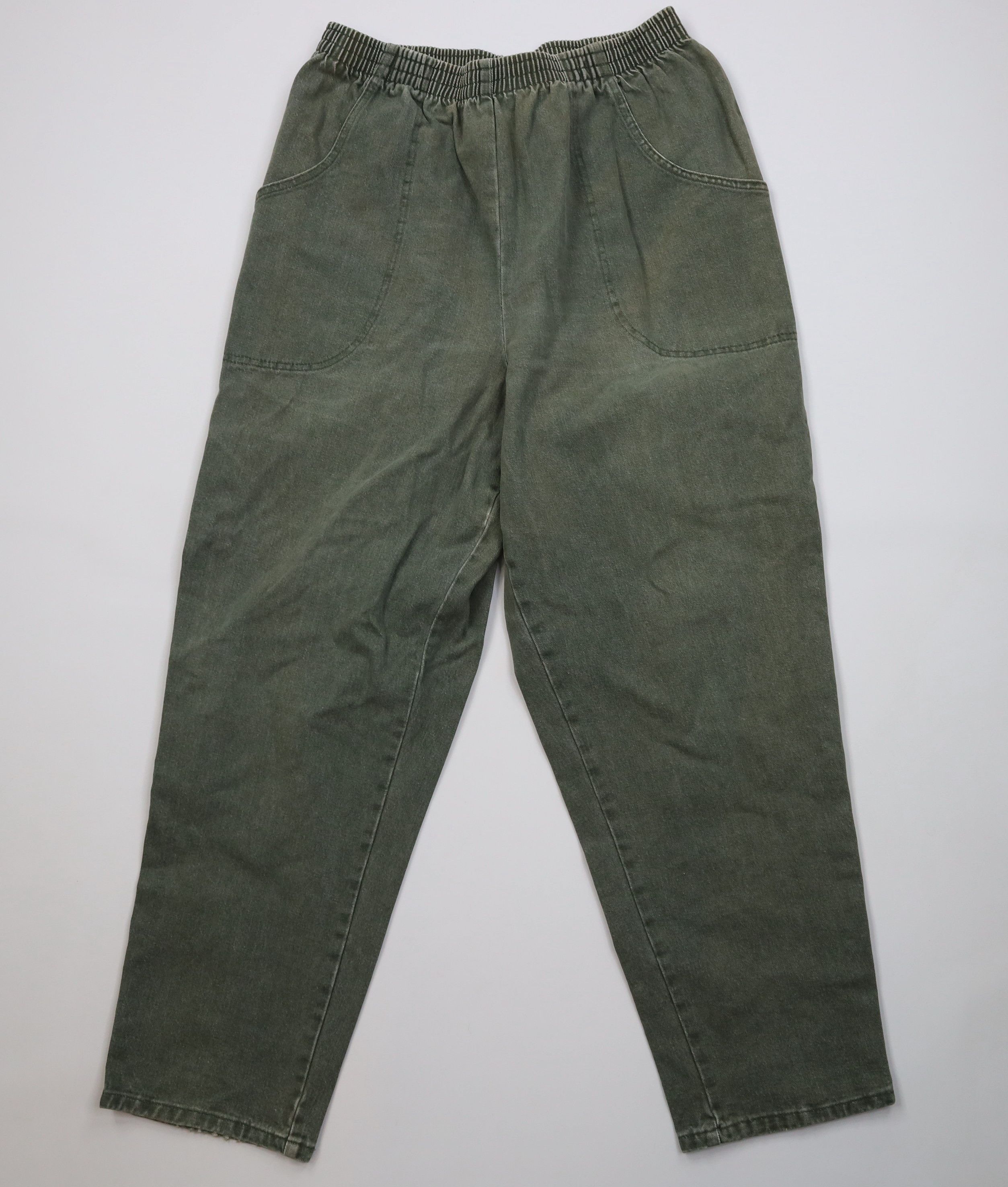 Vintage Vintage 90s Streetwear Fit Utility Denim Jeans Green USA Size 40" / US 18 - 1 Thumbnail