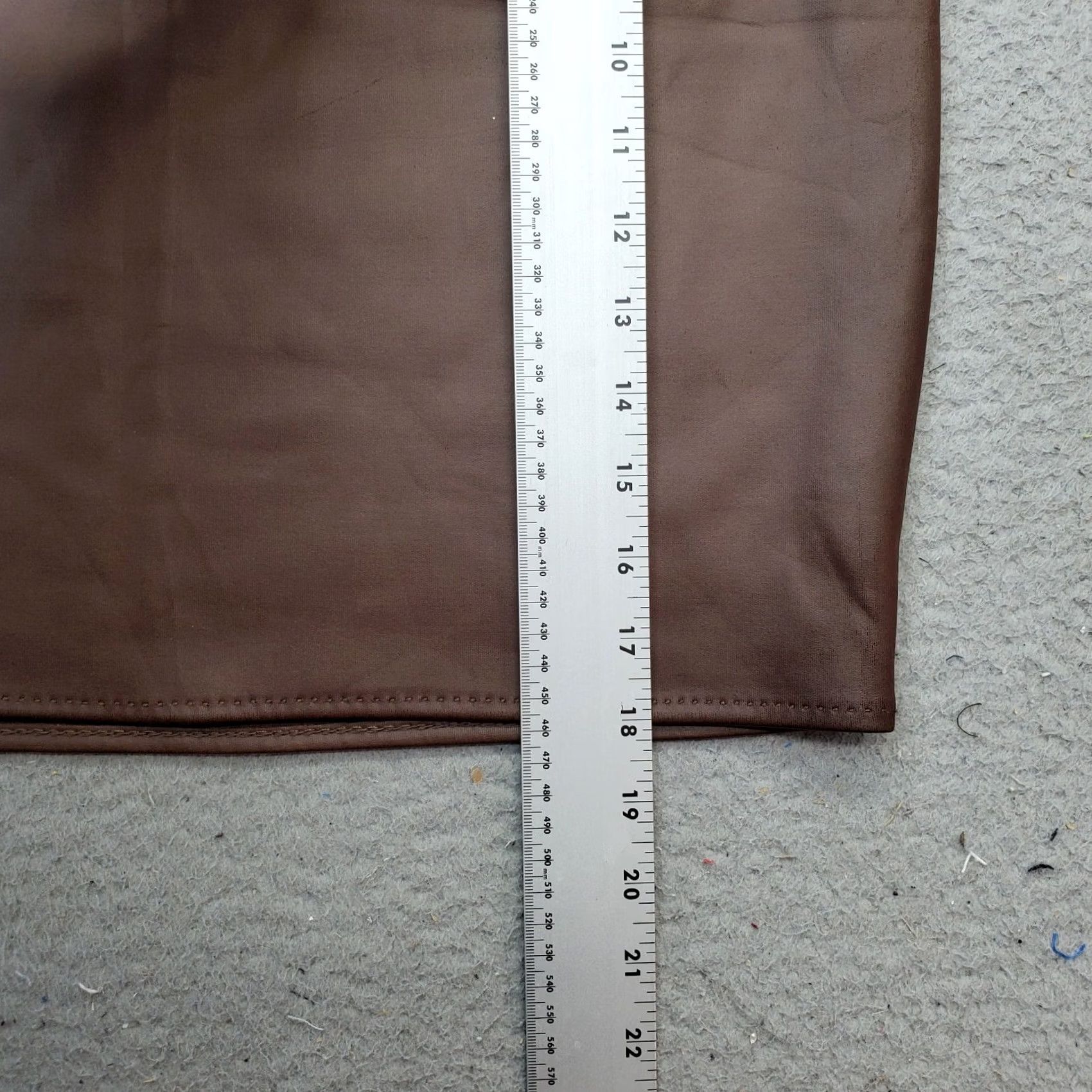 Vintage Max Studio Skirt Womens Size M Brown High Waist Straight & Pencil Short - Pre-owned Size 32" / US 10 / IT 46 - 3 Thumbnail