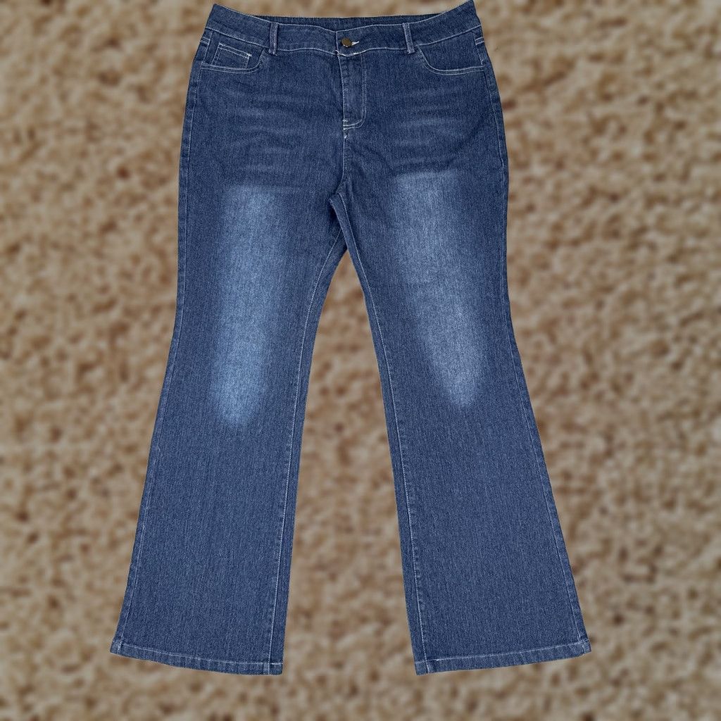 Vintage Jeans Womens 8 Regular Blue Bootcut Medium Wash High Rise Stretch Denim 32X29 Size 30" / US 8 / IT 44 - 1 Thumbnail