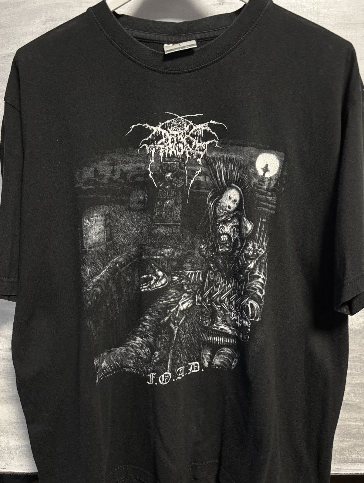 Band Tees Darkthrone F.O.A.D 2007 Black Metal Vintage Tee L Size US L / EU 52-54 / 3 - 1 Thumbnail