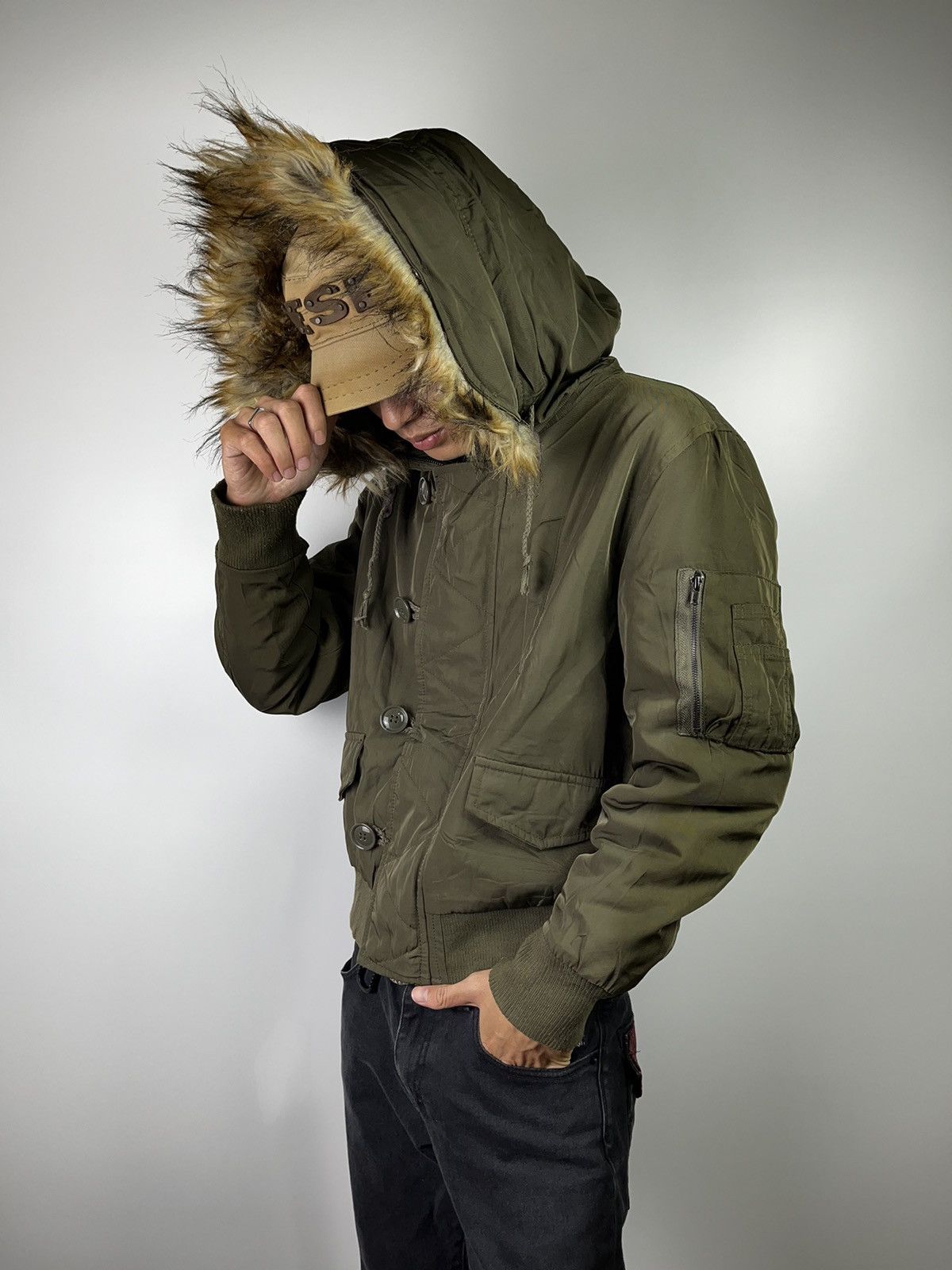 Japanese Brand Fur jacket winter sesh bliatorm japan ifsixwasnine lgb style Size US M / EU 48-50 / 2 - 6 Thumbnail
