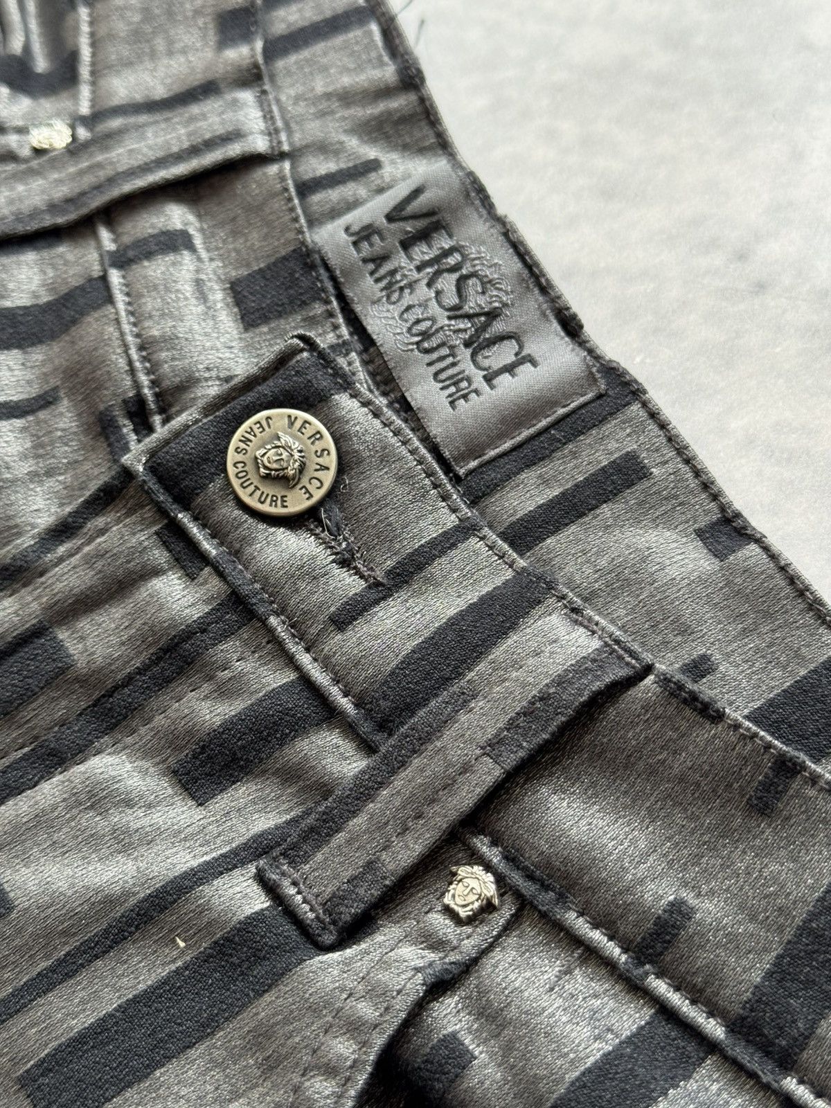 Versace × Vintage Versace 00s Jeans Couture awesome wmns pants luxury jeans Size 28" / US 6 / IT 42 - 5 Thumbnail