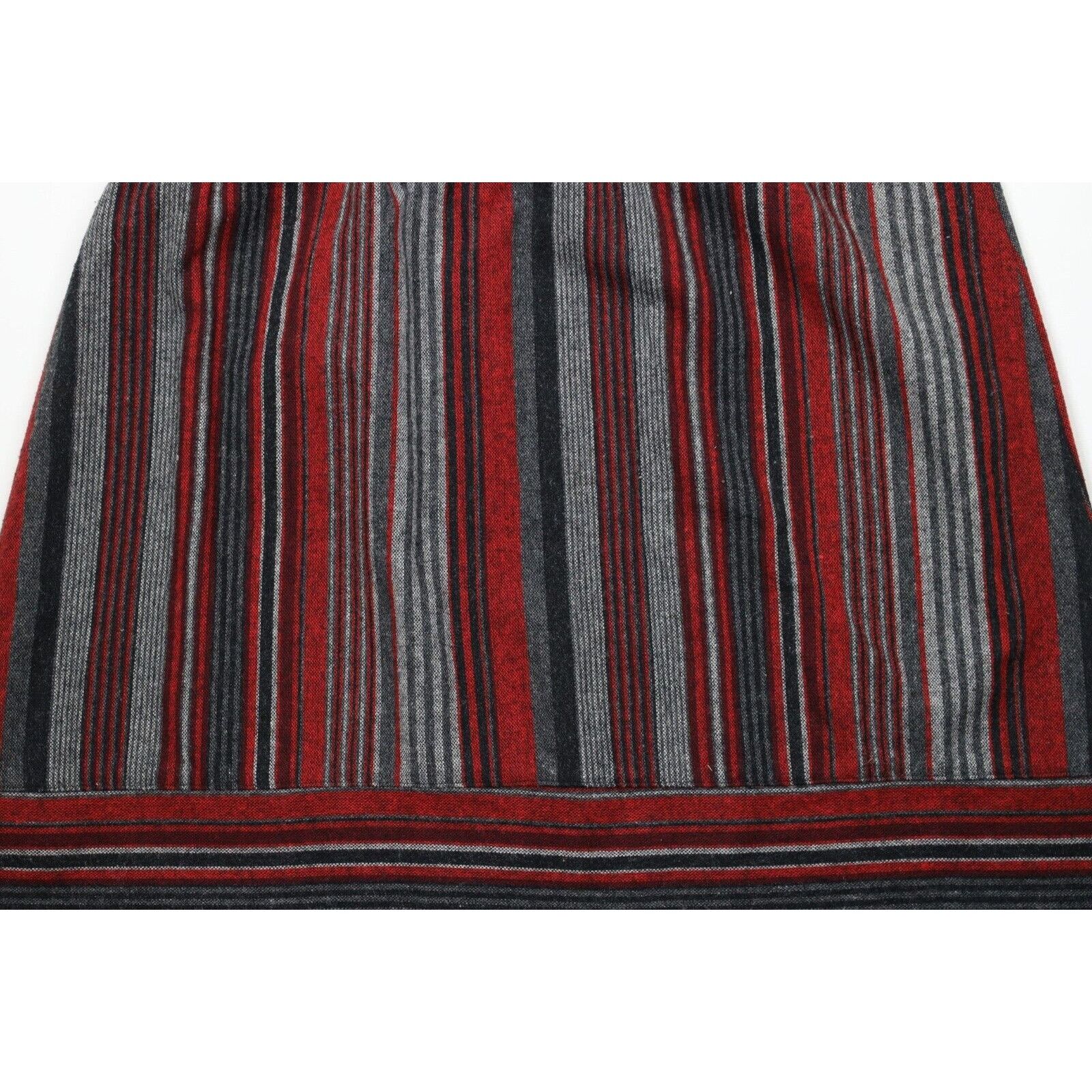 Vintage Vintage 70s Streetwear Wool Blend Tweed Striped Skirt Size 38" / US 16 / IT 52 - 8 Thumbnail