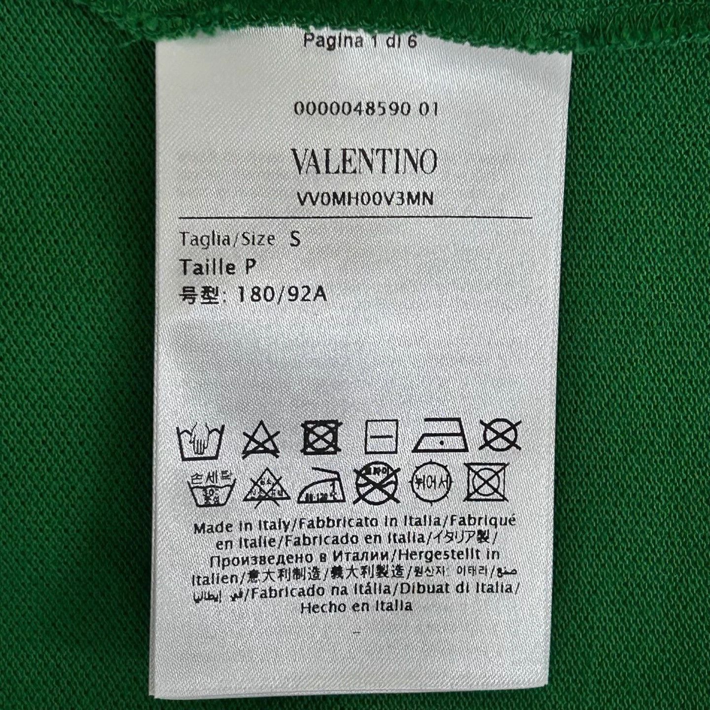 Valentino VALENTINO Green Rivet Short-Sleeve Polo S NWT Size US XXL / EU 58 / 5 - 4 Thumbnail