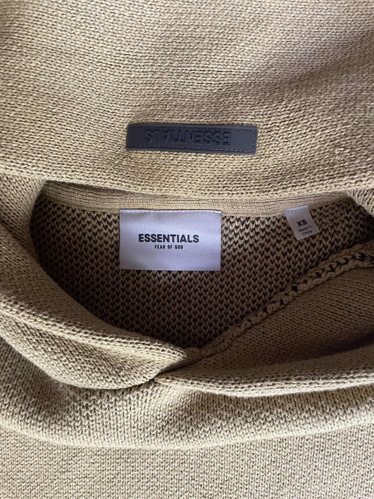 Fear of God Fear of God ESSENTIALS Knit Hoodie - Wheat/Tan - Size XS Size XS / US 0-2 / IT 36-38 - 3 Thumbnail