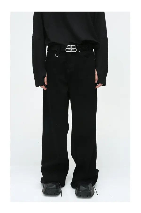 Japanese Brand American high street simple style black loose casual jeans Size US 32 / EU 48 - 1 Thumbnail