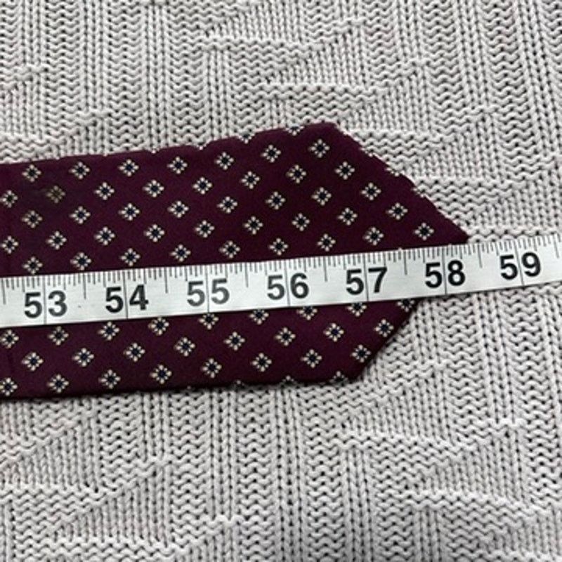 Vintage Vintage Dunhill maroon geometric print tie Size ONE SIZE - 5 Thumbnail