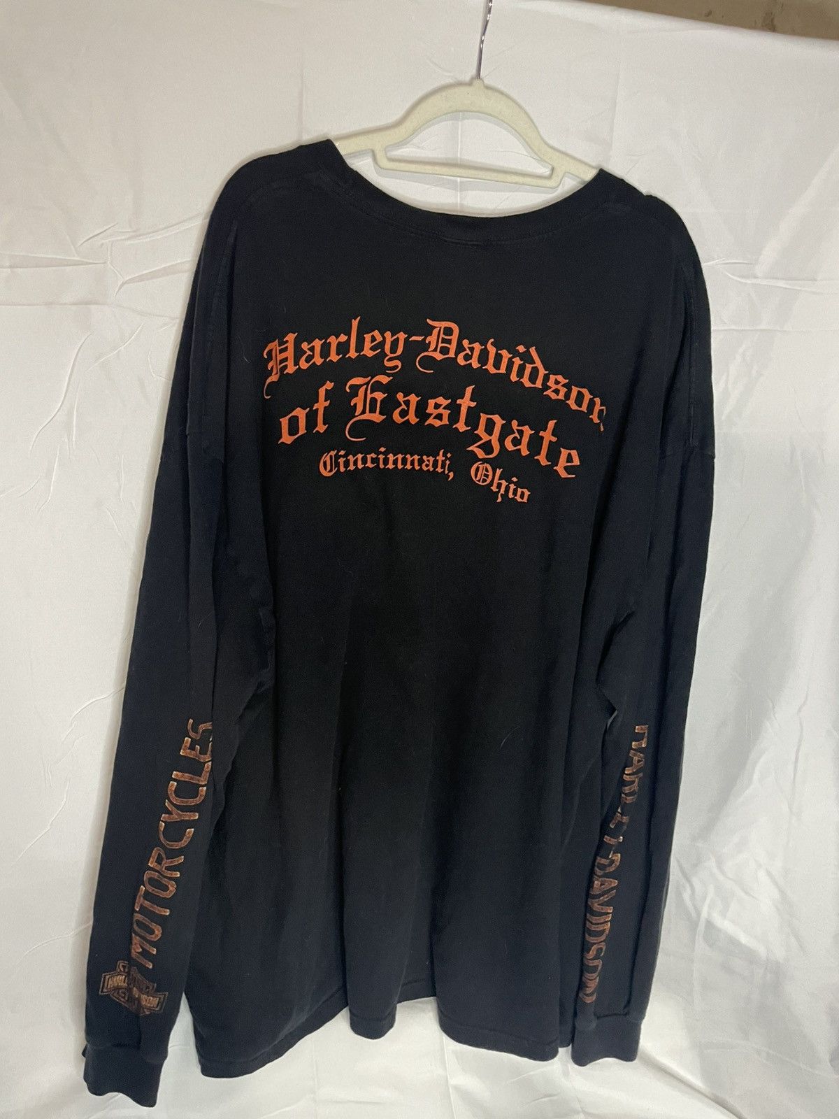 Harley Davidson Vintage 00 Flame Skull Harley Davidson Extra Baggy L/S Tee Size US XXL / EU 58 / 5 - 2 Thumbnail