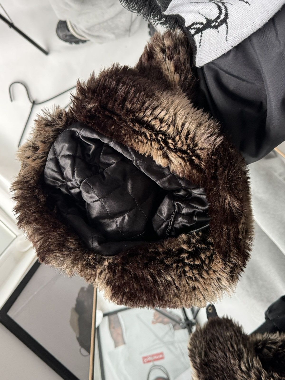 If Six Was Nine Vintage 80-90s Trapper Real Rabbit Fur Hat Ushanka Winter Size ONE SIZE - 6 Thumbnail