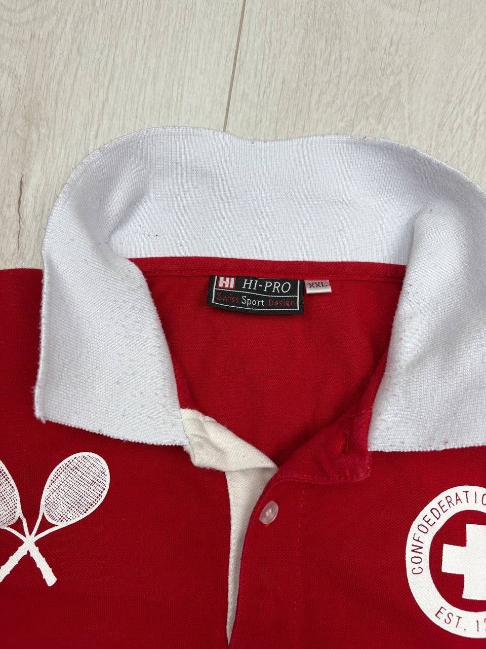 Vintage Polo suisse tennis no #26 SUI RED Size US XXL / EU 58 / 5 - 3 Thumbnail