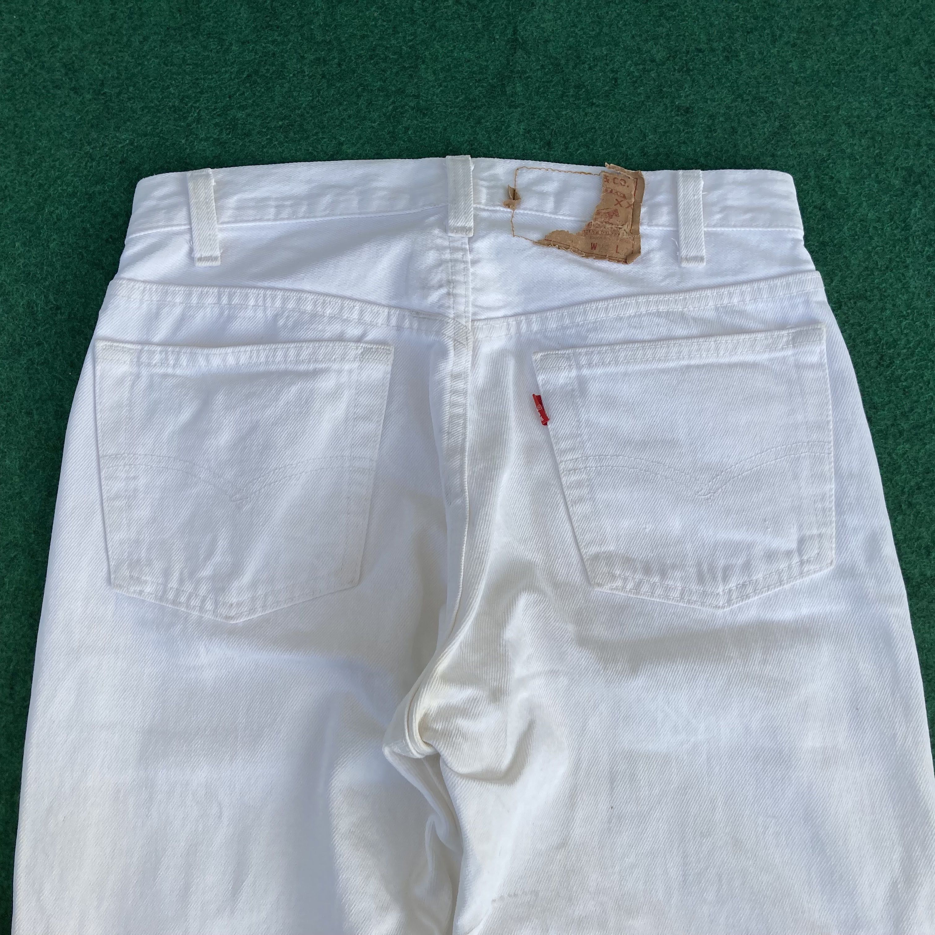 Levi's × Vintage Vtg Levis 501 Distressed Ripped White Grunge Jeans Size US 28 / EU 44 - 13 Thumbnail