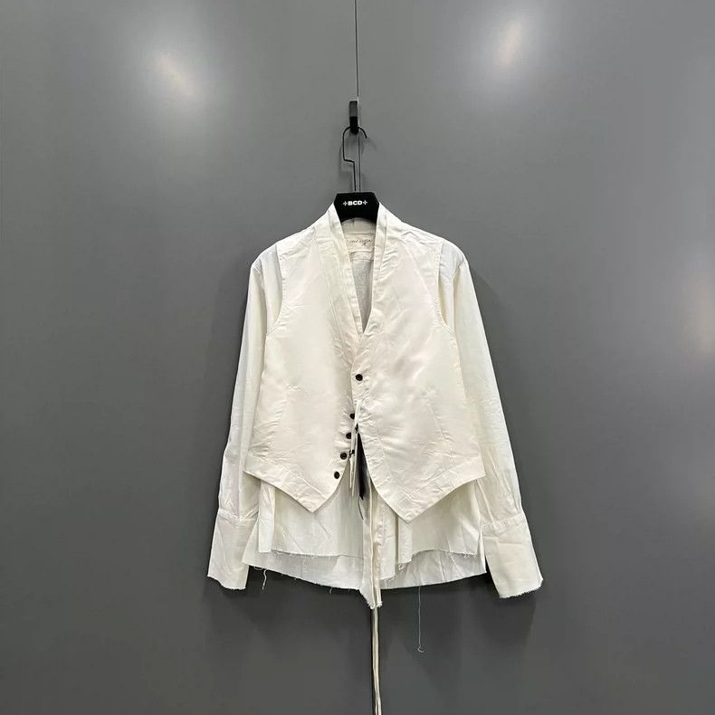 Greg Lauren greg lauren Off white fake two shirts 2506-Nextarrow Size M / US 6-8 / IT 42-44 - 1 Thumbnail