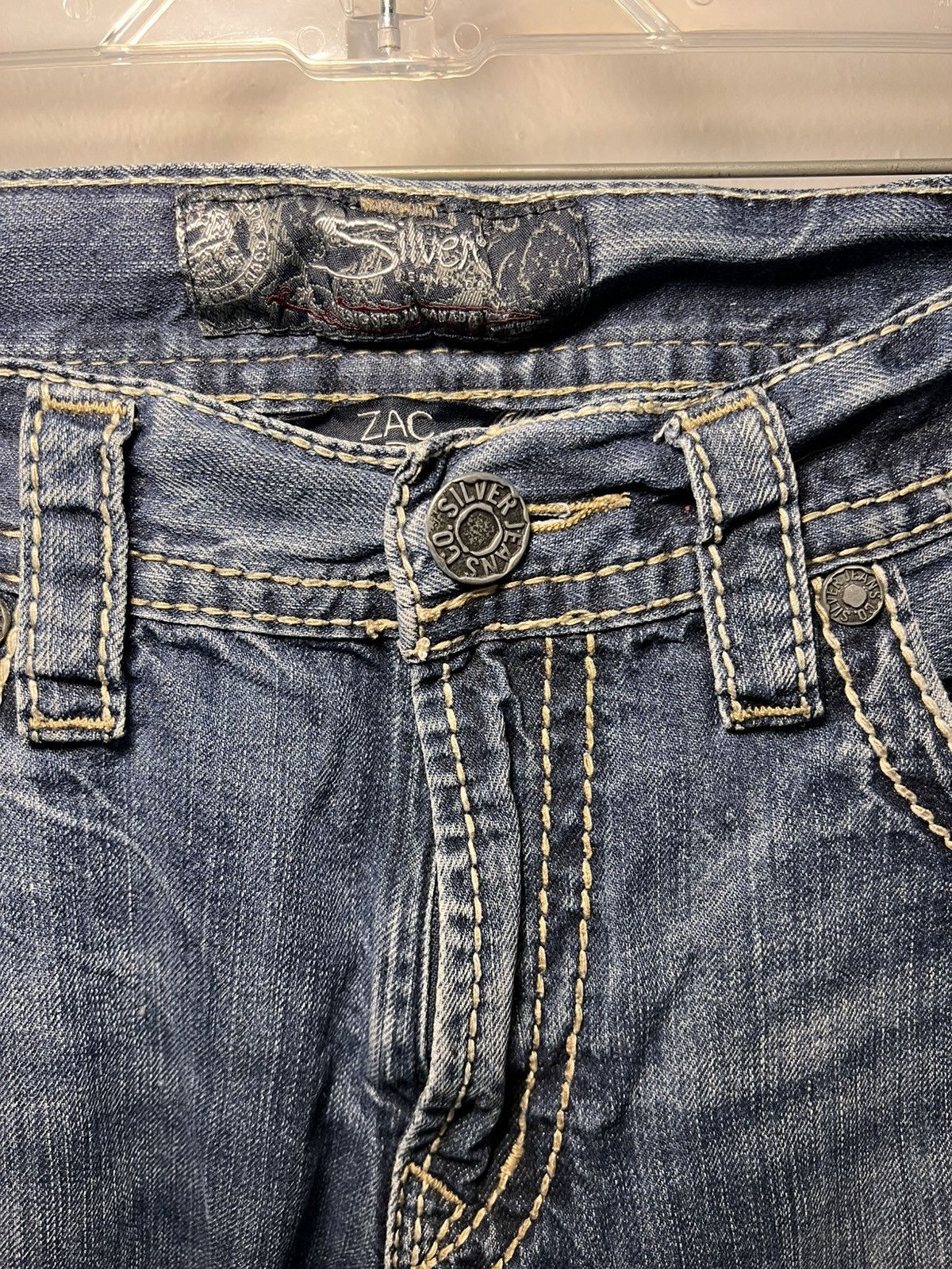 Silver Jeans Co. Vintage Silver bootcut 6 pocket contrast stitch faded jeans Size US 34 / EU 50 - 3 Thumbnail