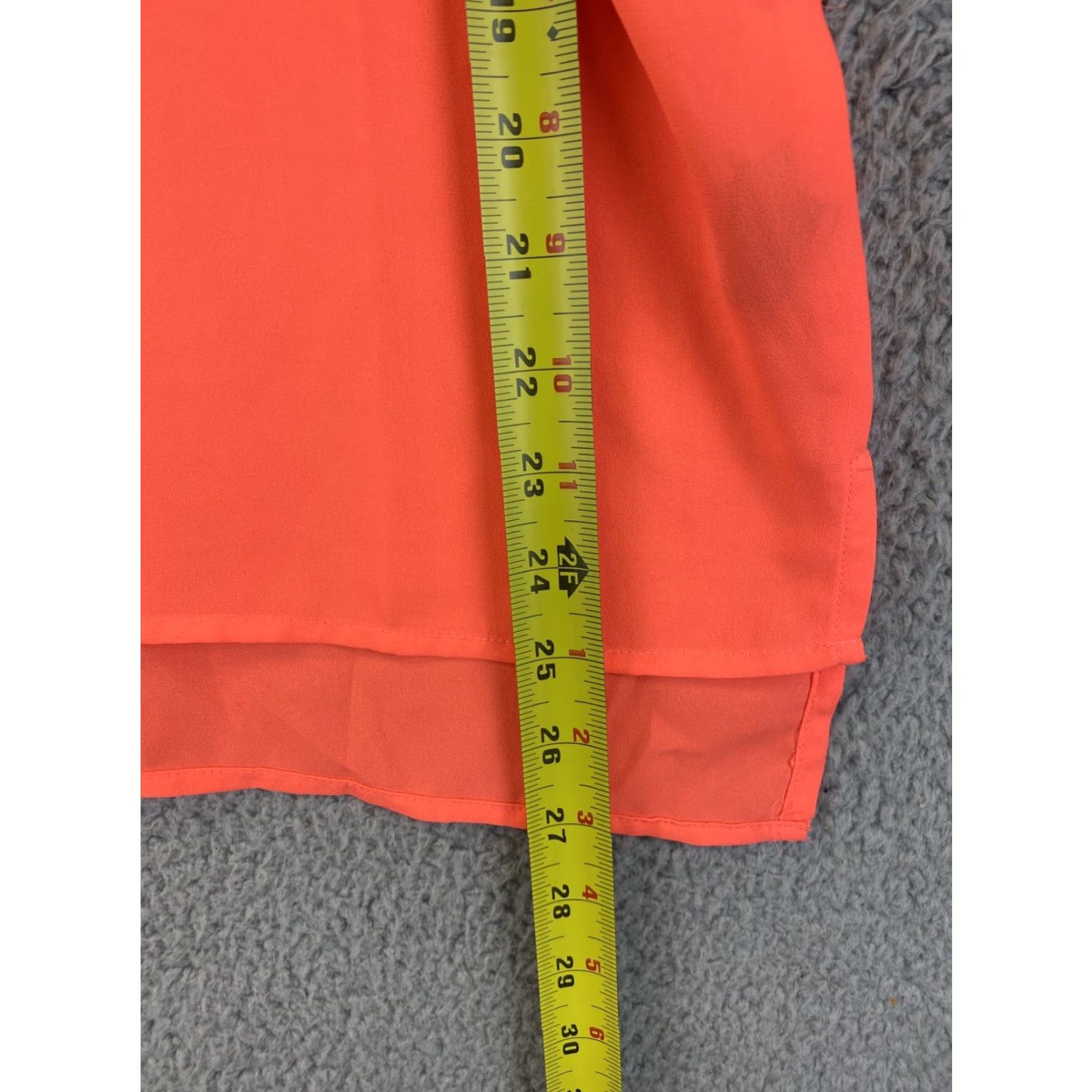 Vintage MINE Blouse Tunic Short Sleeve Boat Neck Womens M Coral Neon Size M / US 6-8 / IT 42-44 - 6 Thumbnail