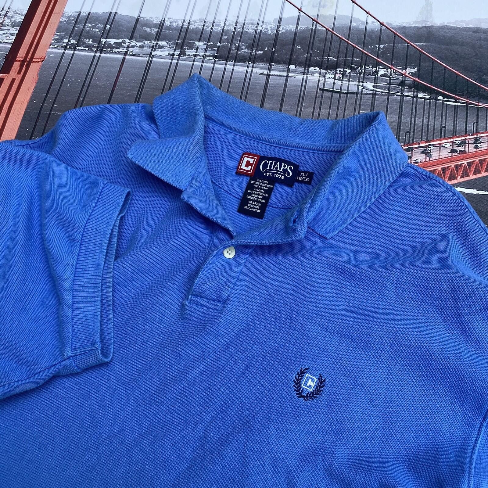 Chaps Chaps Polo Shirt Mens Size XL Blue Short Sleeve Crest Logo Size US XL / EU 56 / 4 - 3 Thumbnail