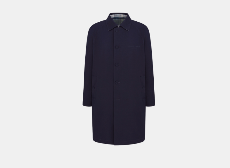 o1w1db11025 513C35 Dior Couture Embroidered Coat in Blue