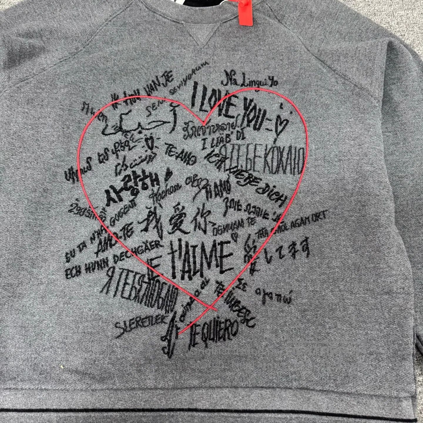 Dior Dior Love-themed slogan graffiti; round-neck hoodie| Size M / US 6-8 / IT 42-44 - 4 Thumbnail