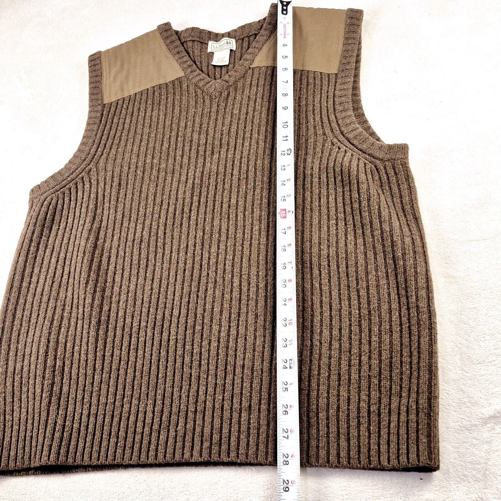 L.L. Bean LL Bean Mens Hunting Merino Wool Ribbed Knit Sweater XL Vest Size US XL / EU 56 / 4 - 2 Thumbnail