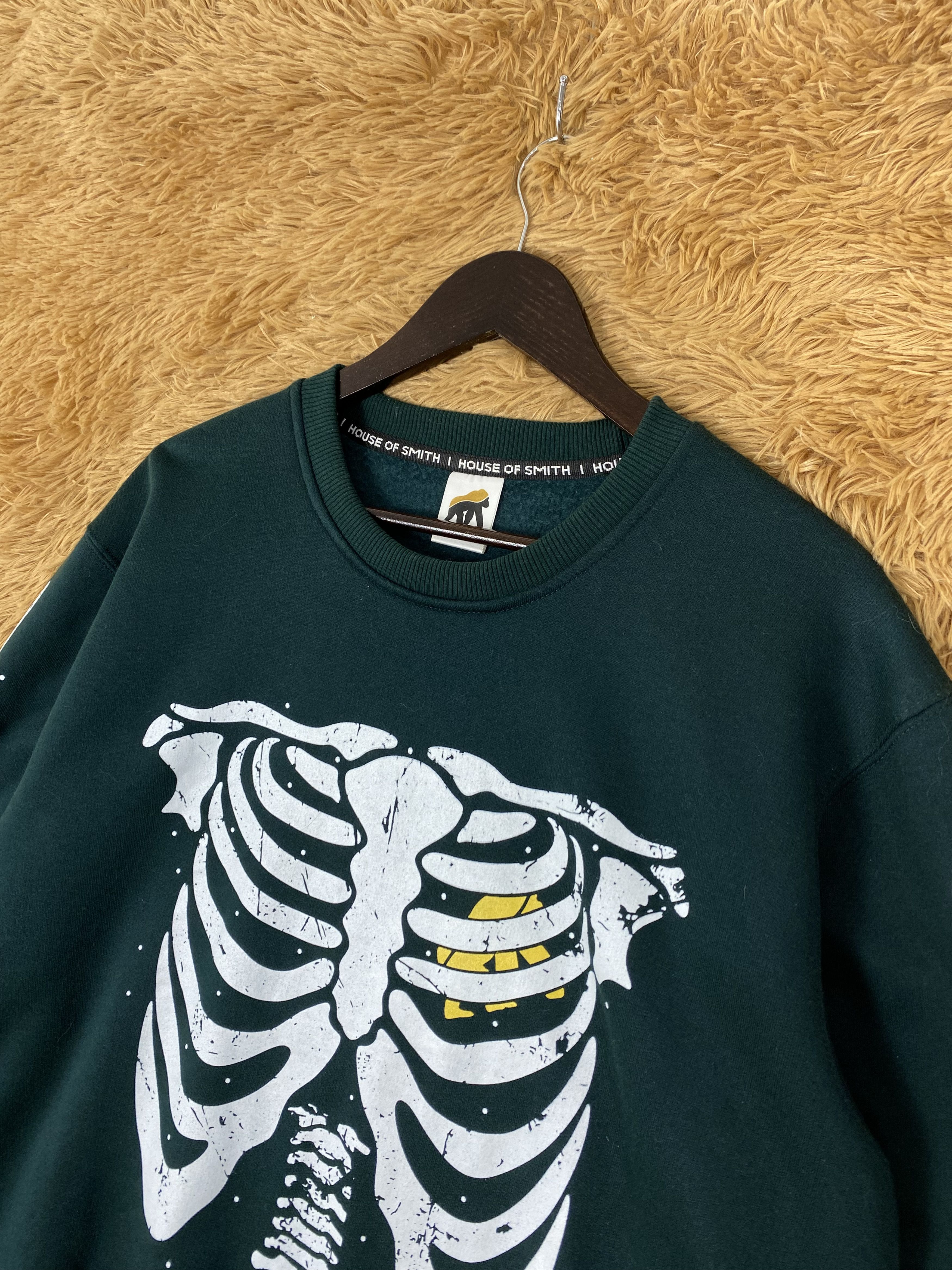 Japanese Brand Vintage House OF Smith Skull Pattern Sweatshirts PS0193 Size US XXL / EU 58 / 5 - 2 Thumbnail