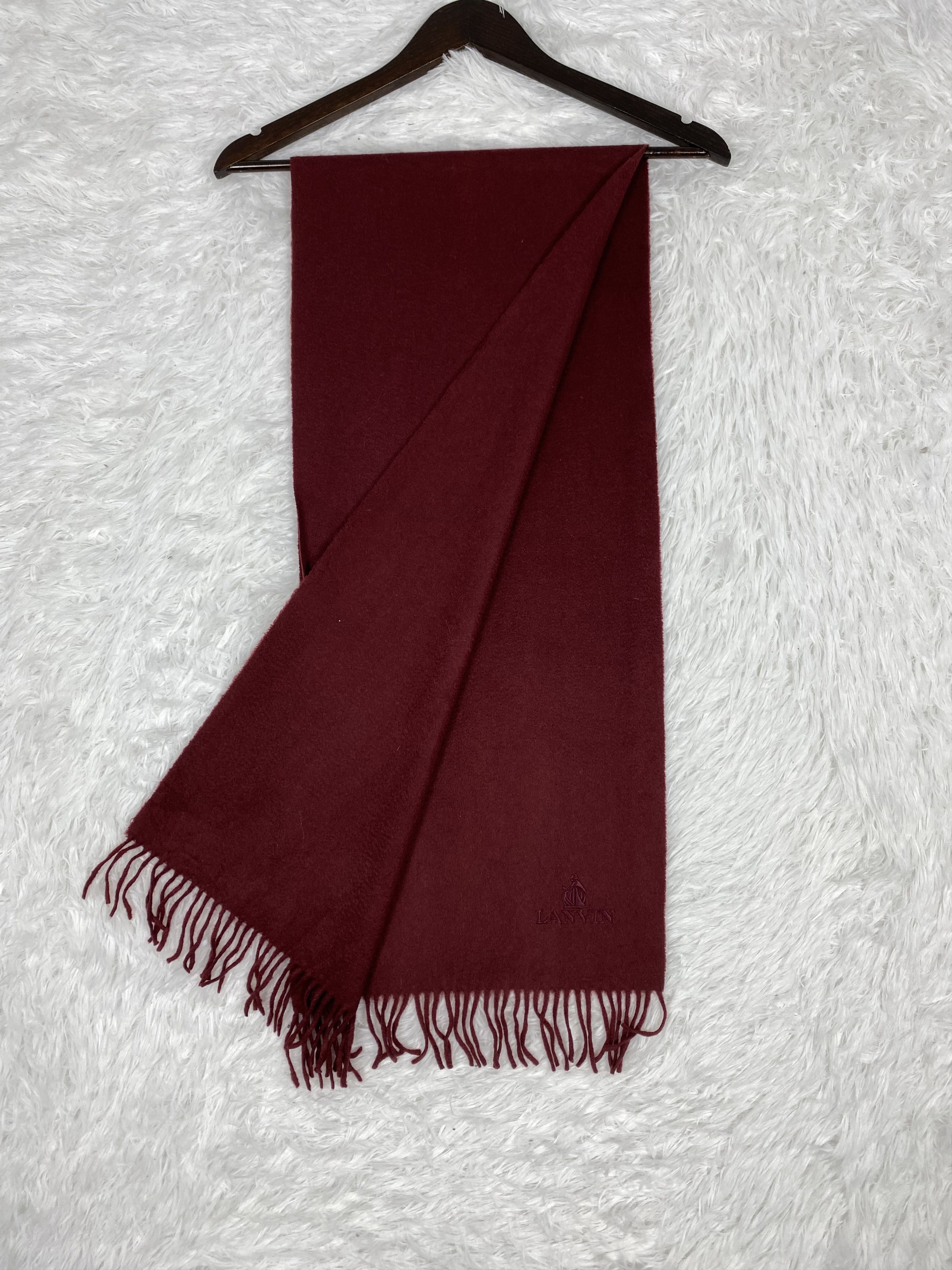 Lanvin Vintage Lanvin Cashmere Scarf / Muffler Neckwear PM0082 Size ONE SIZE - 6 Thumbnail