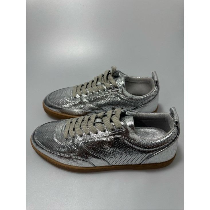 Christian Louboutin Christian Louboutin Tutti Rui Leather Sneakers Silver Men’s Size US 10 / EU 43 - 3 Thumbnail