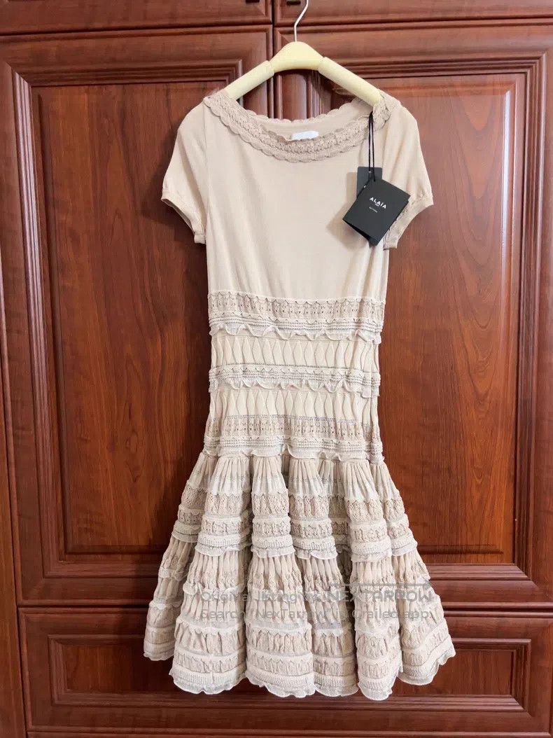 Alaia Alaia Women's lace wool blended dress Size S / US 4 / IT 40 - 3 Thumbnail