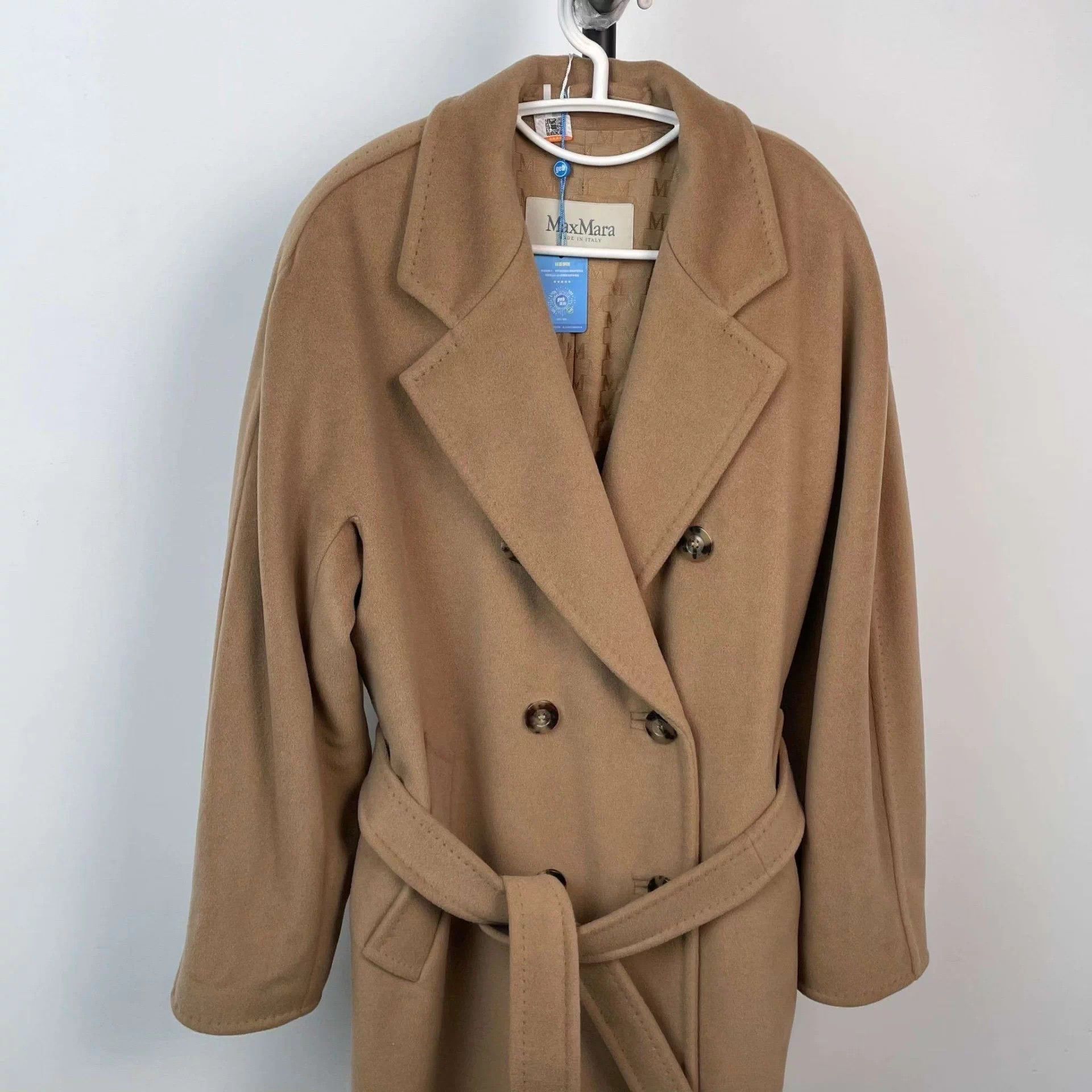 Max Mara MaxMara 101801 Wool Coat 42 Tan Size M / US 6-8 / IT 42-44 - 3 Thumbnail