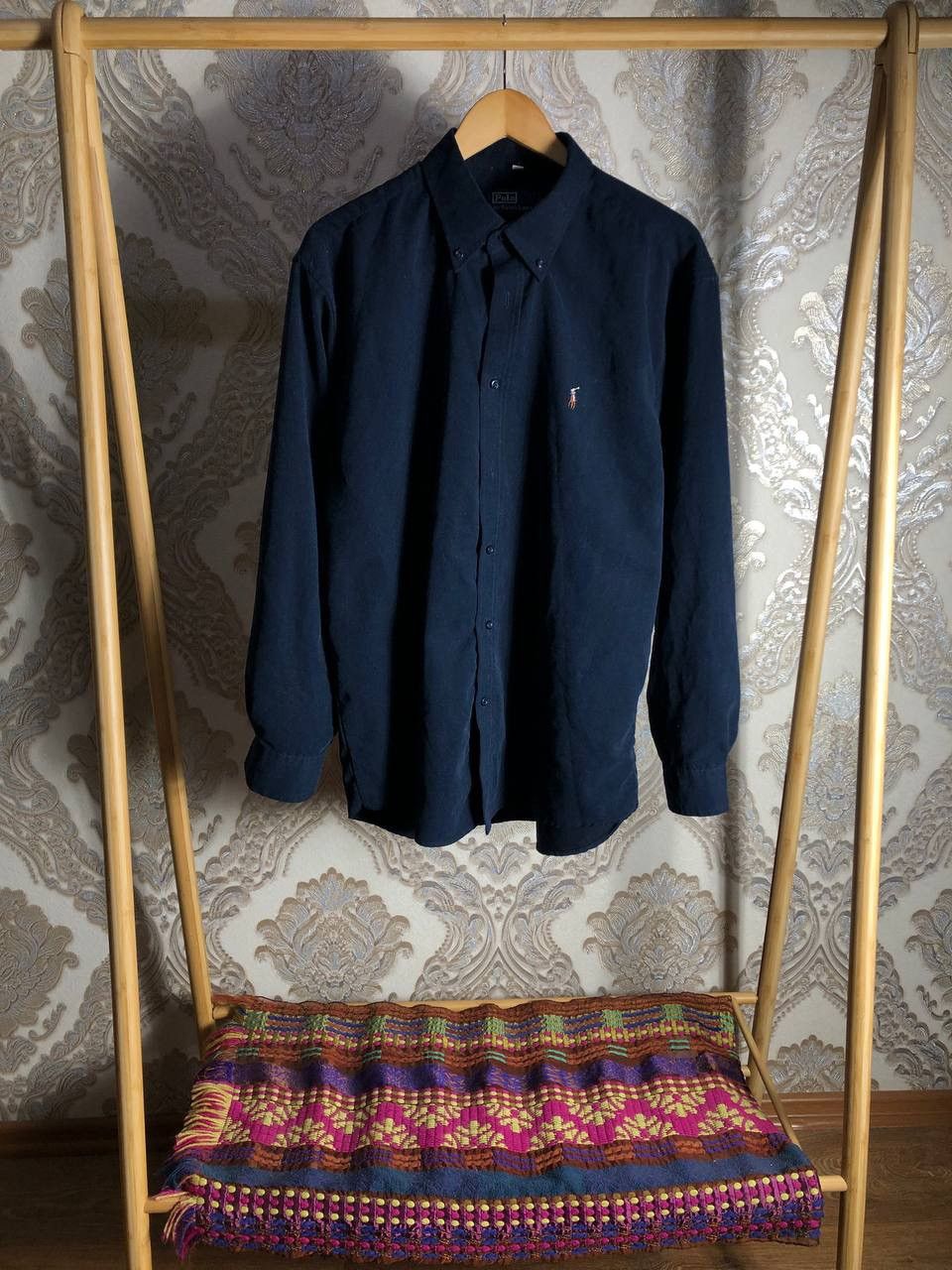 Polo Ralph Lauren VINTAGE POLO RALPH LAUREN VELOURS RETRO DESIGNER SHIRT 90s Size US XL / EU 56 / 4 - 1 Thumbnail