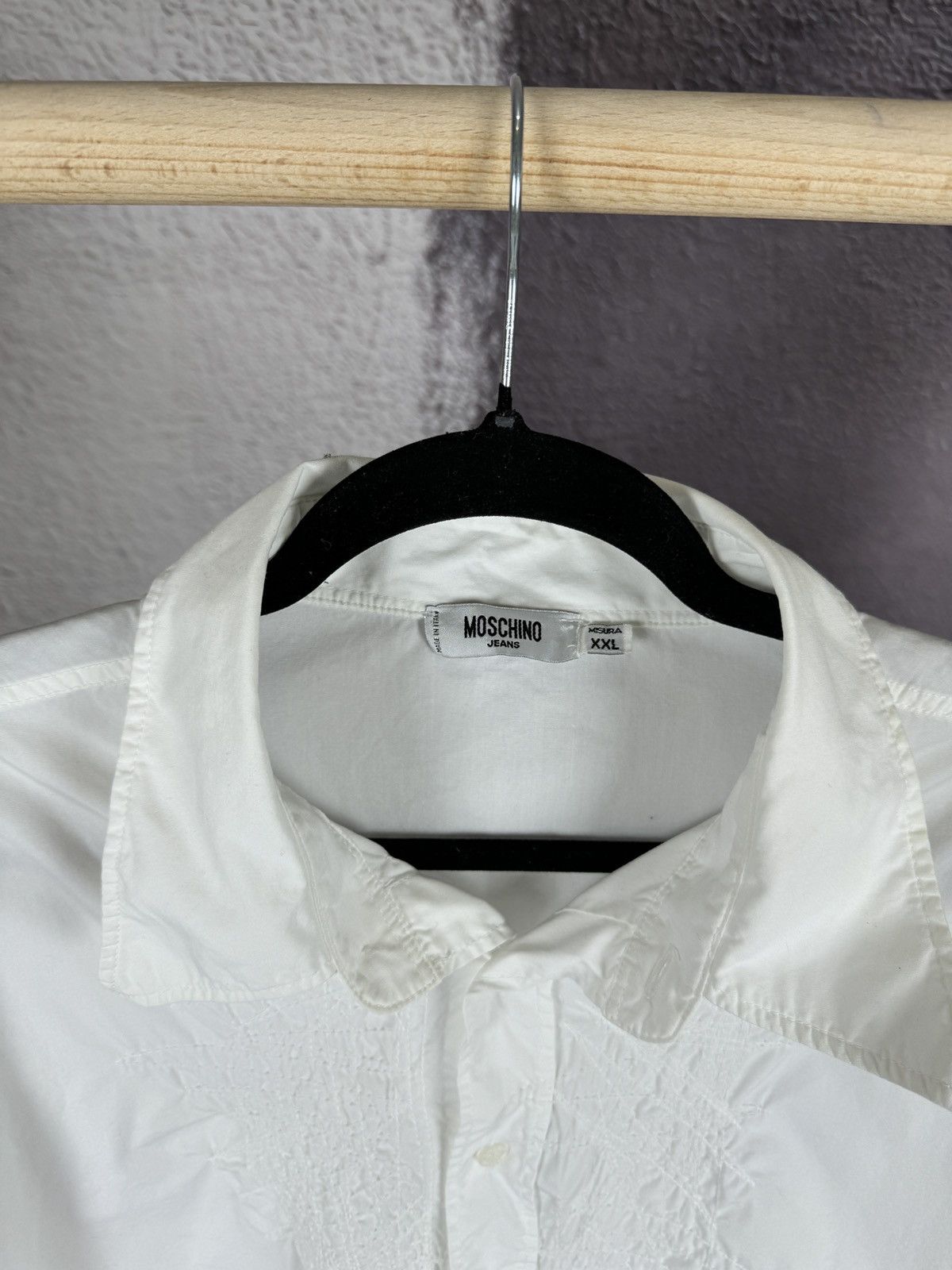 Moschino Moschino Jeans vintage designer sewn white button up shirt Size US XXL / EU 58 / 5 - 9 Thumbnail