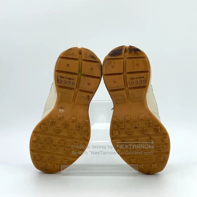 Gucci Gucci Beige colour stripe lace-on casual dad shoes sneaker Size US 5 / IT 35 - 5 Thumbnail