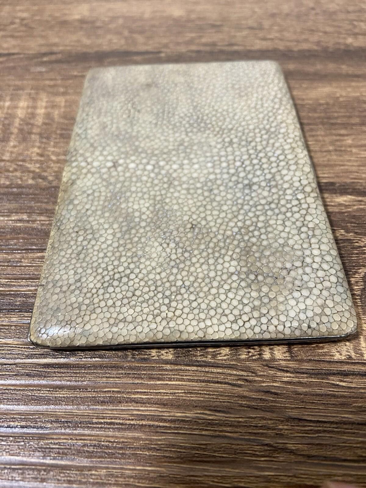 Other Shagreen ivory stingray silver plate cigarette case, England Size ONE SIZE - 4 Thumbnail