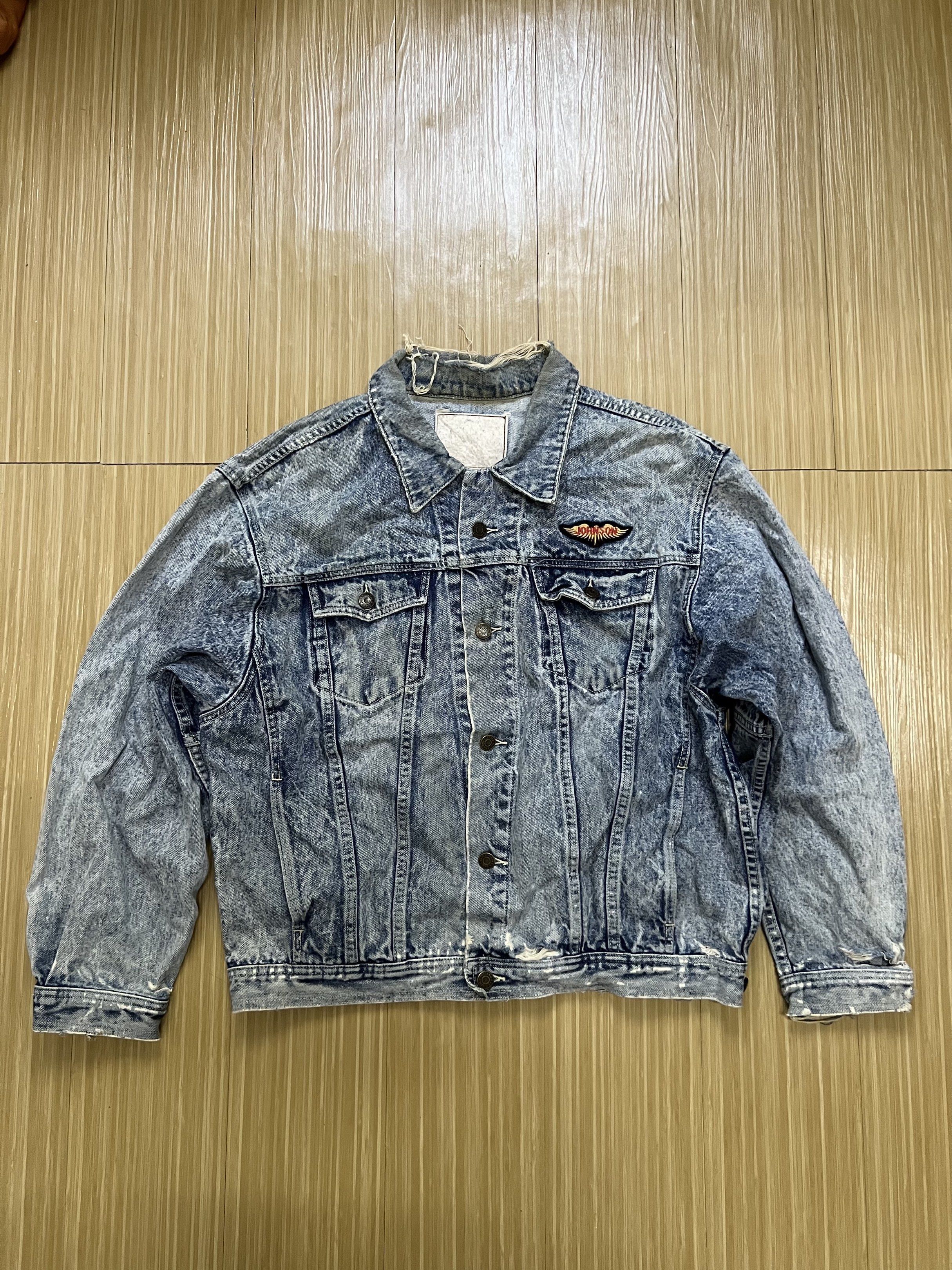 Vintage Johnson Acid Wash Baggy Style Denim Jacket Size US XL / EU 56 / 4 - 2 Thumbnail