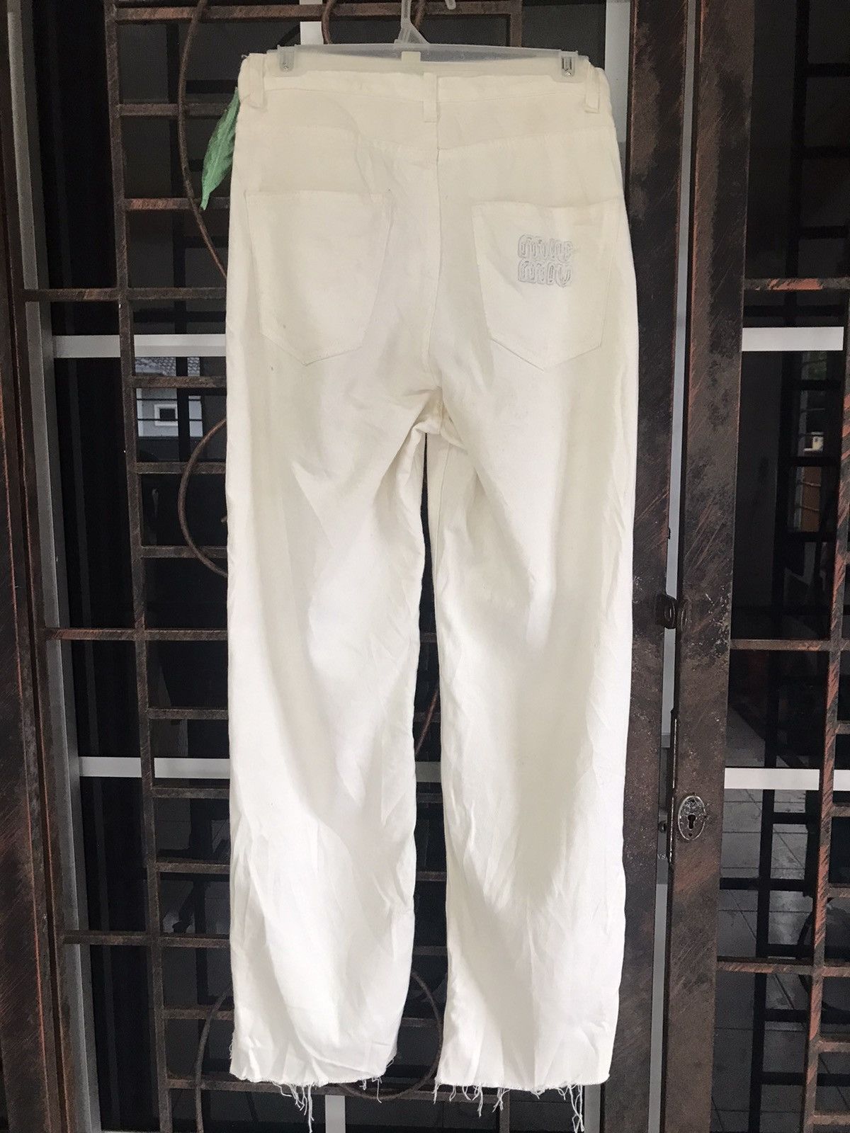 Prada Miu Miu distressed denim high rise Size US 27 - 3 Thumbnail