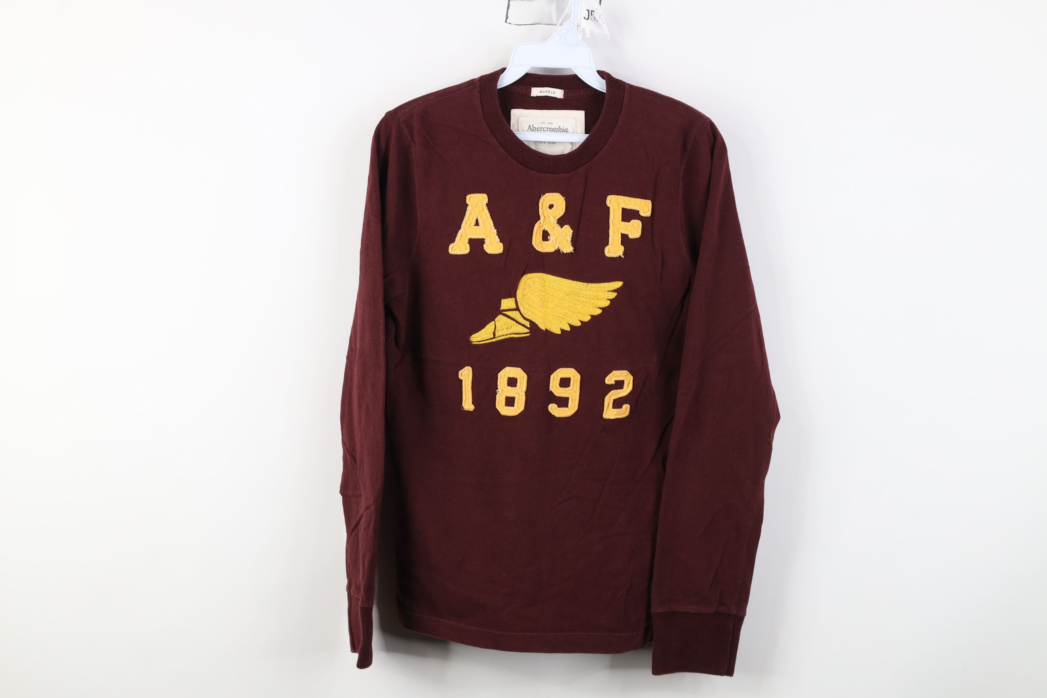 Abercrombie & Fitch Vintage 90s Y2K Abercrombie & Fitch Shoe Long Sleeve T-Shirt Size US S / EU 44-46 / 1 - 1 Thumbnail